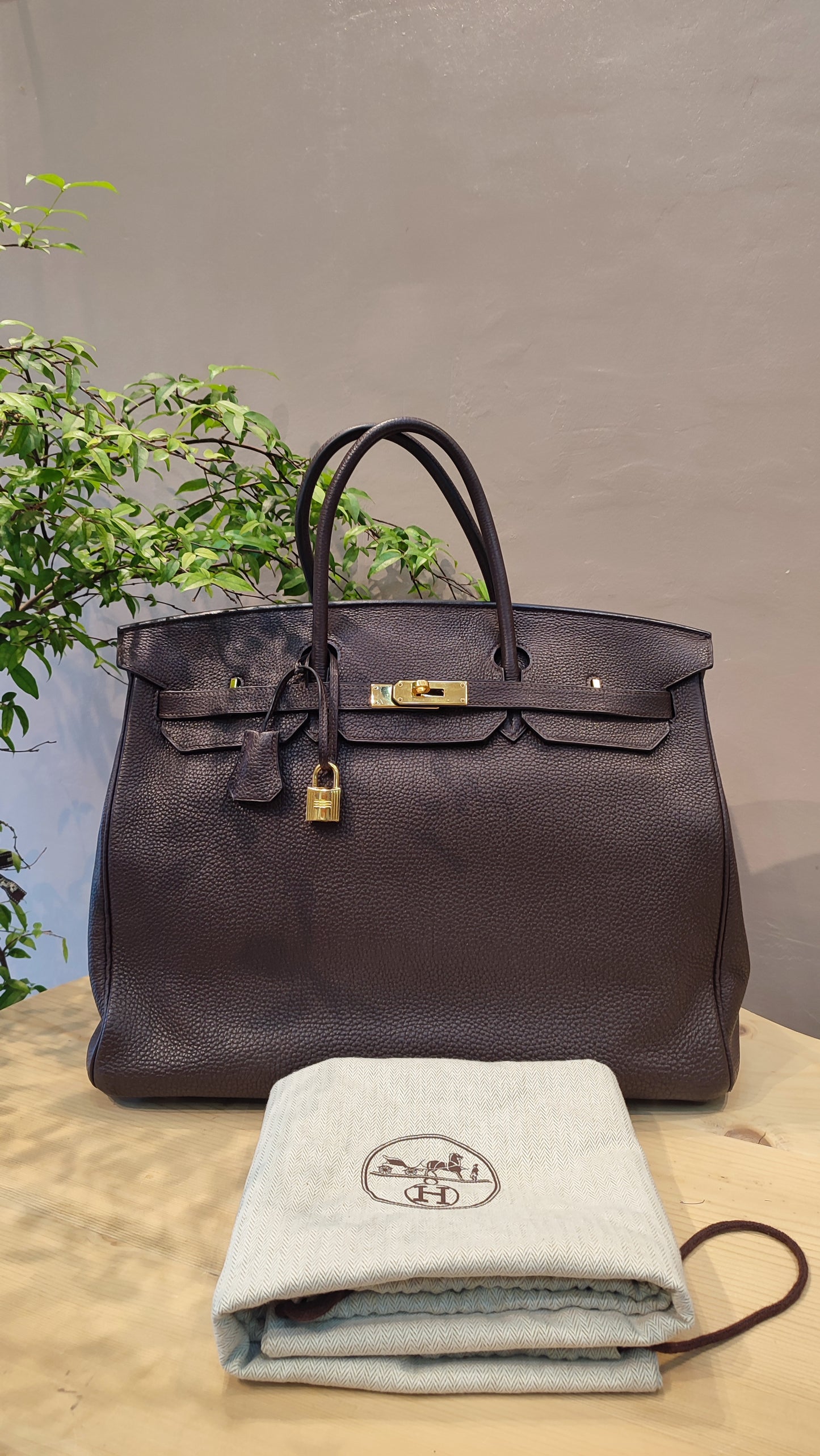 Hermes Birkin 40 Togo Rouge Stamp L Square 2008