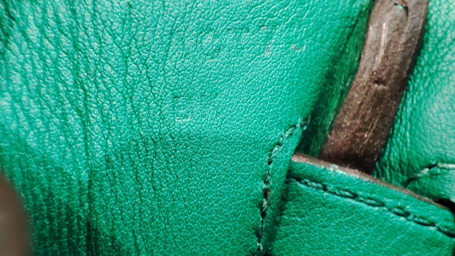 Hermes Birkin 25 Vert Vertigo Swift Stamp A 2017 Fullset