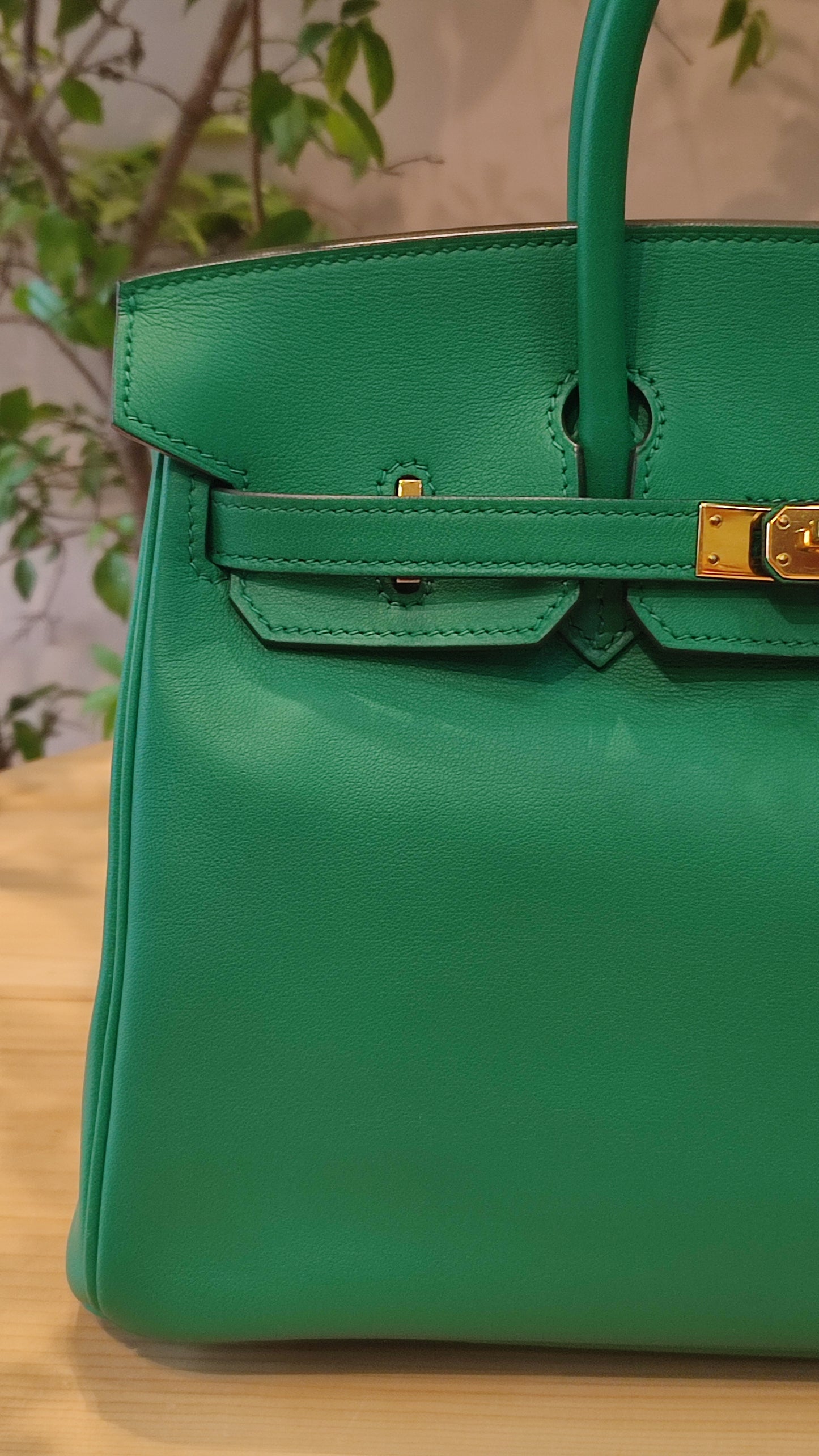 Hermes Birkin 25 Vert Vertigo Swift Stamp A 2017 Fullset