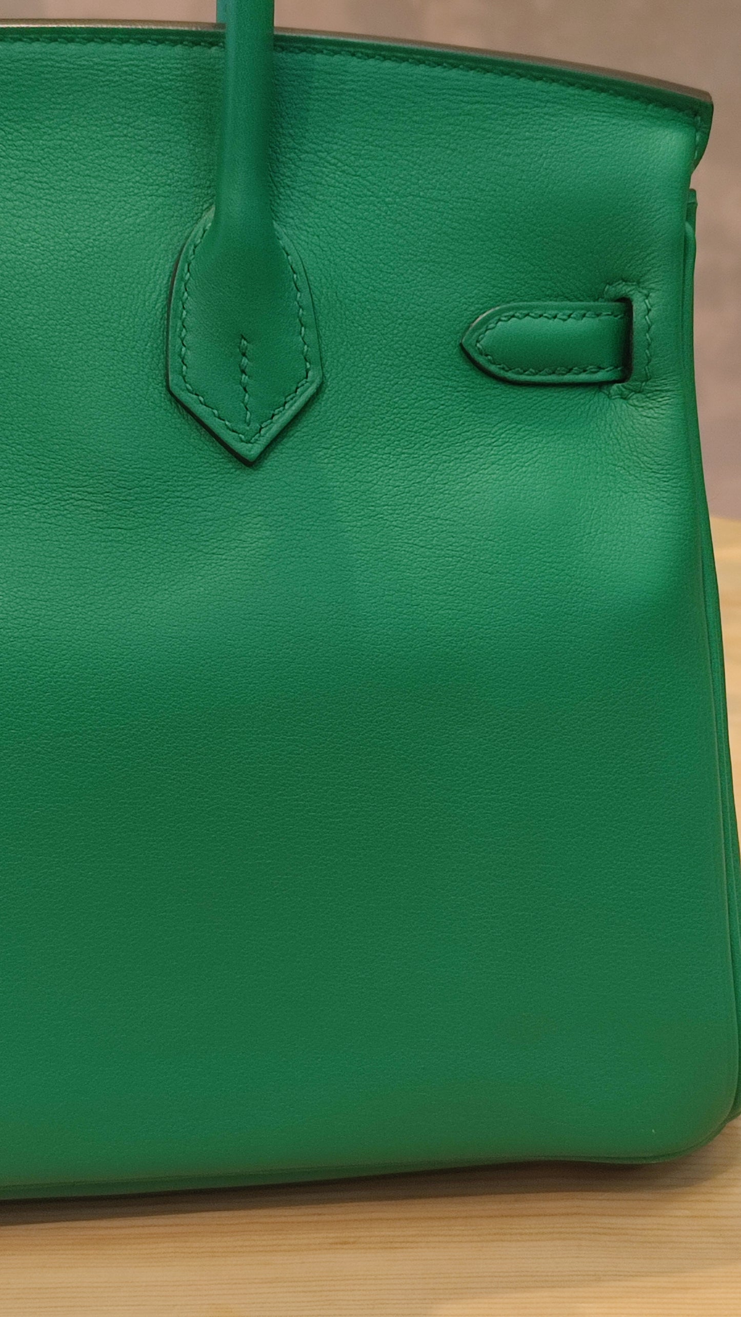 Hermes Birkin 25 Vert Vertigo Swift Stamp A 2017 Fullset