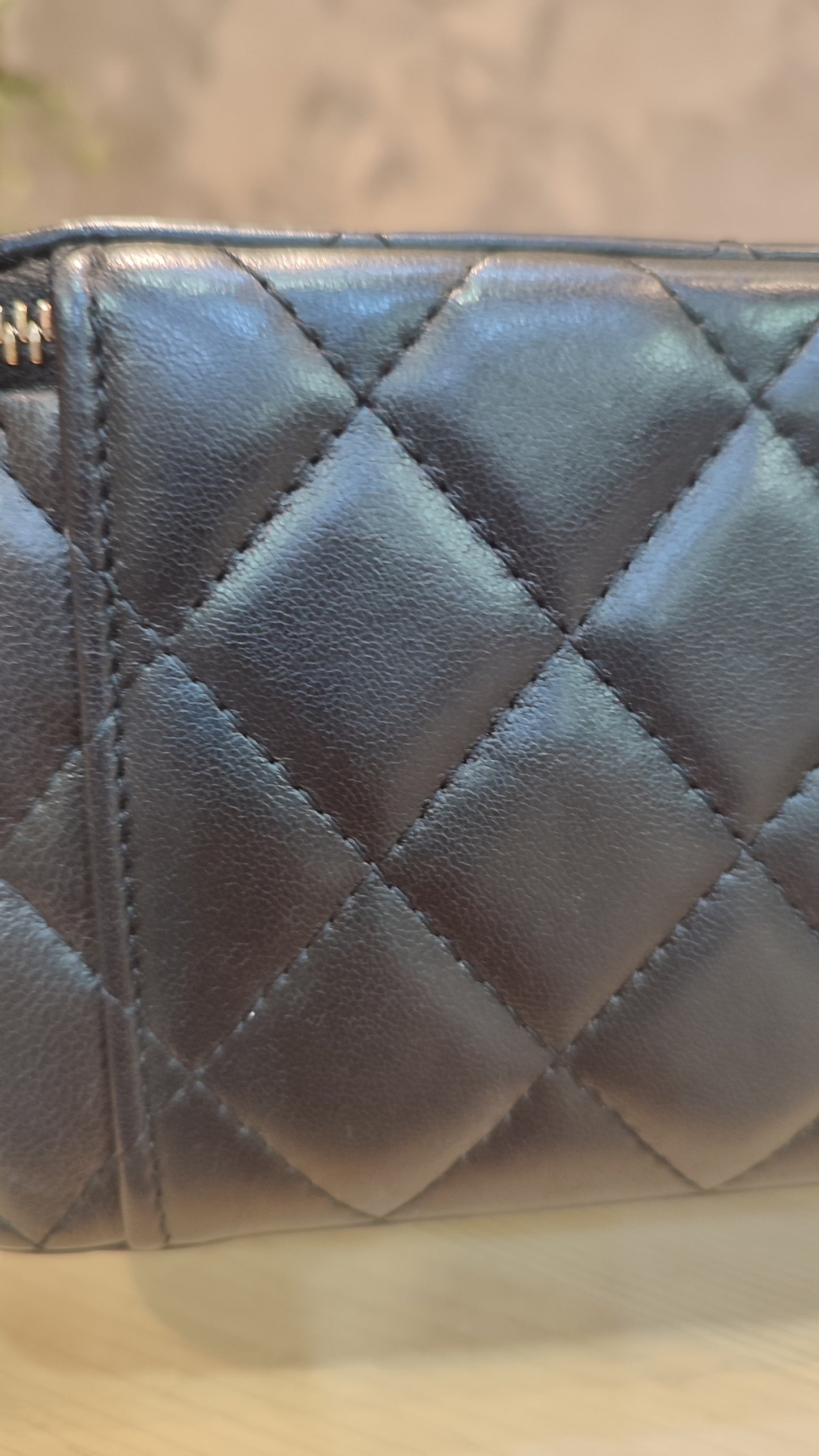Chanel Quilted Lambskin Black Vanity Microchipped