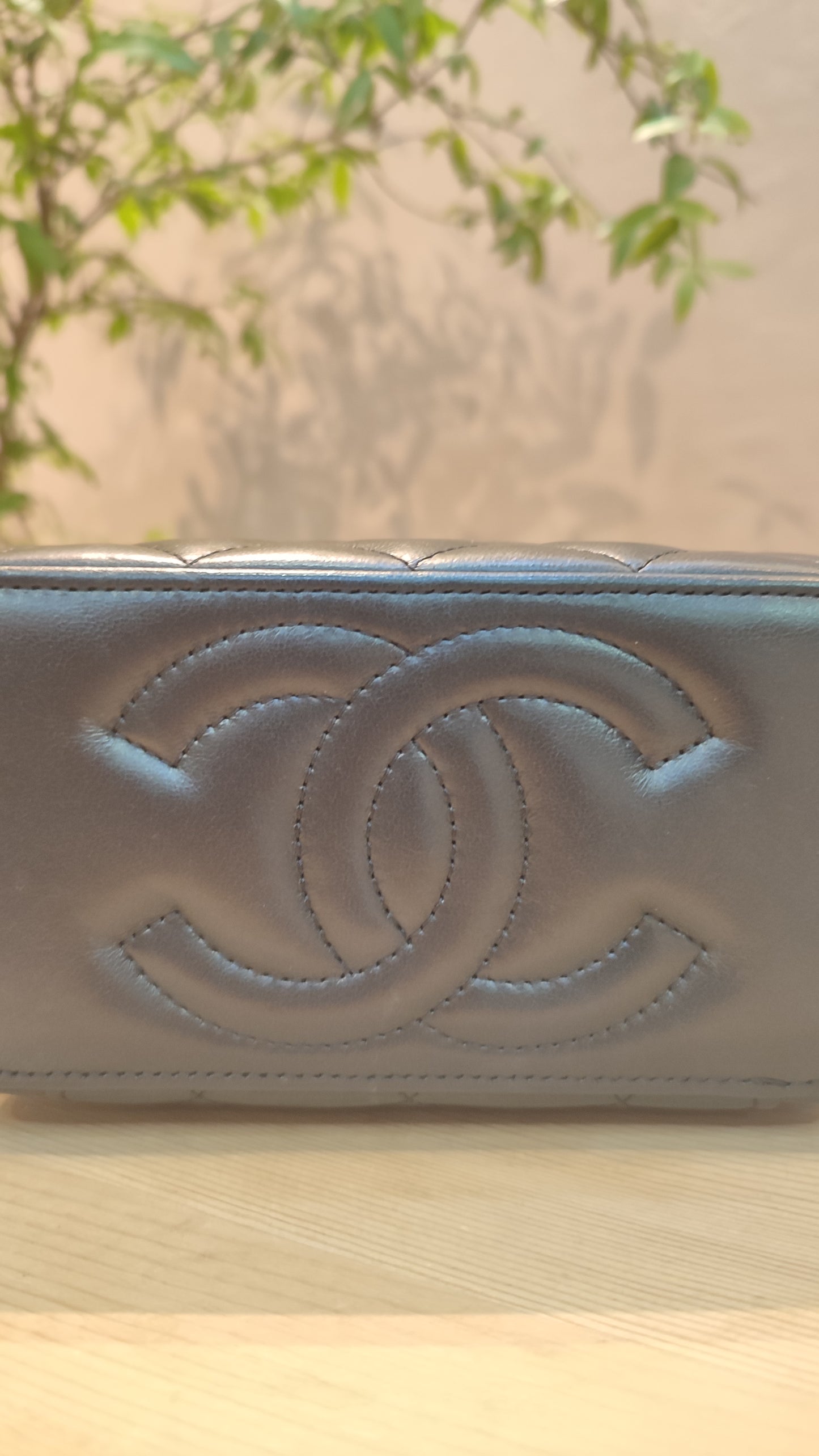 Chanel Quilted Lambskin Black Vanity Microchipped