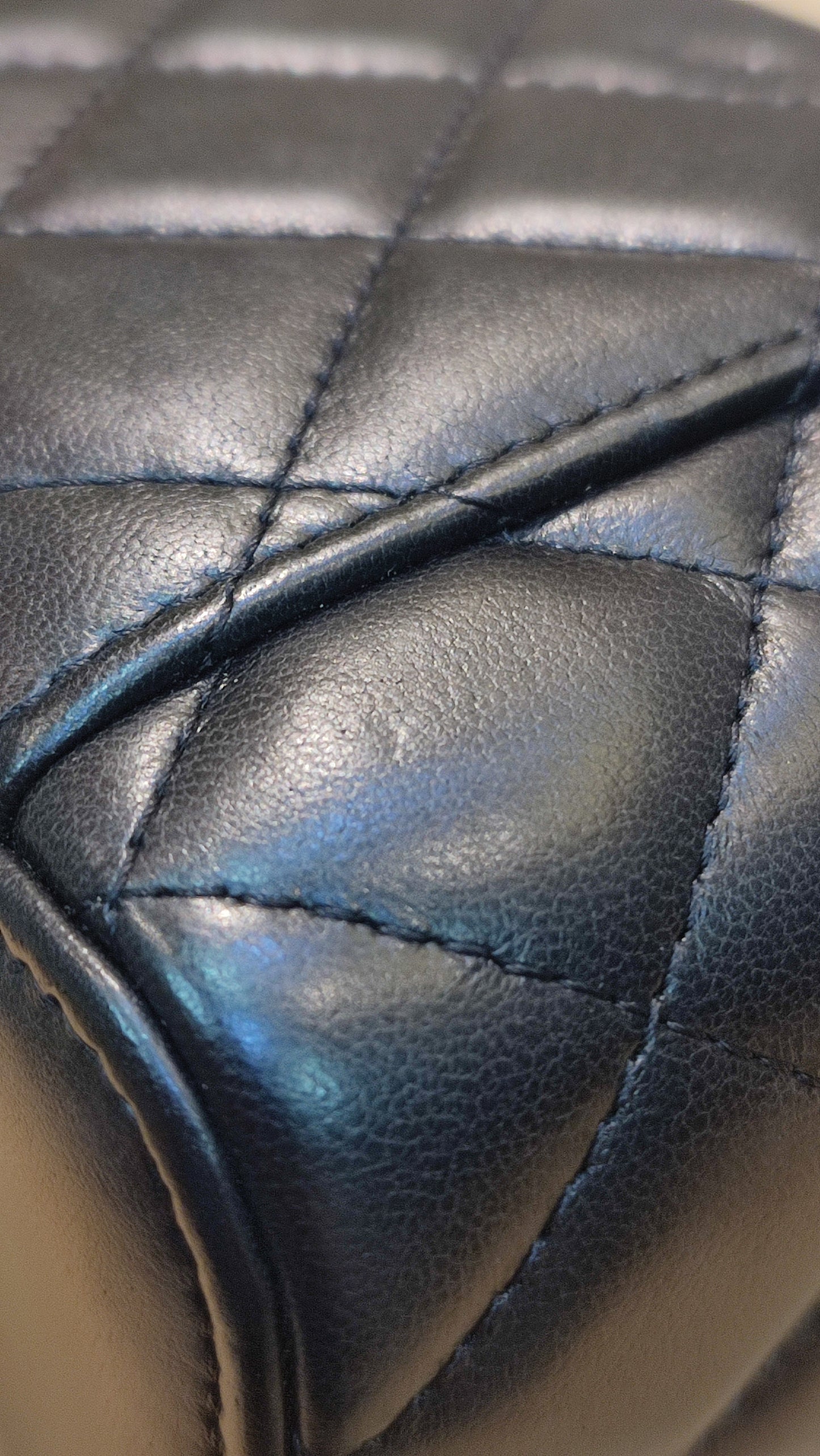 Chanel Quilted Lambskin Black Vanity Microchipped