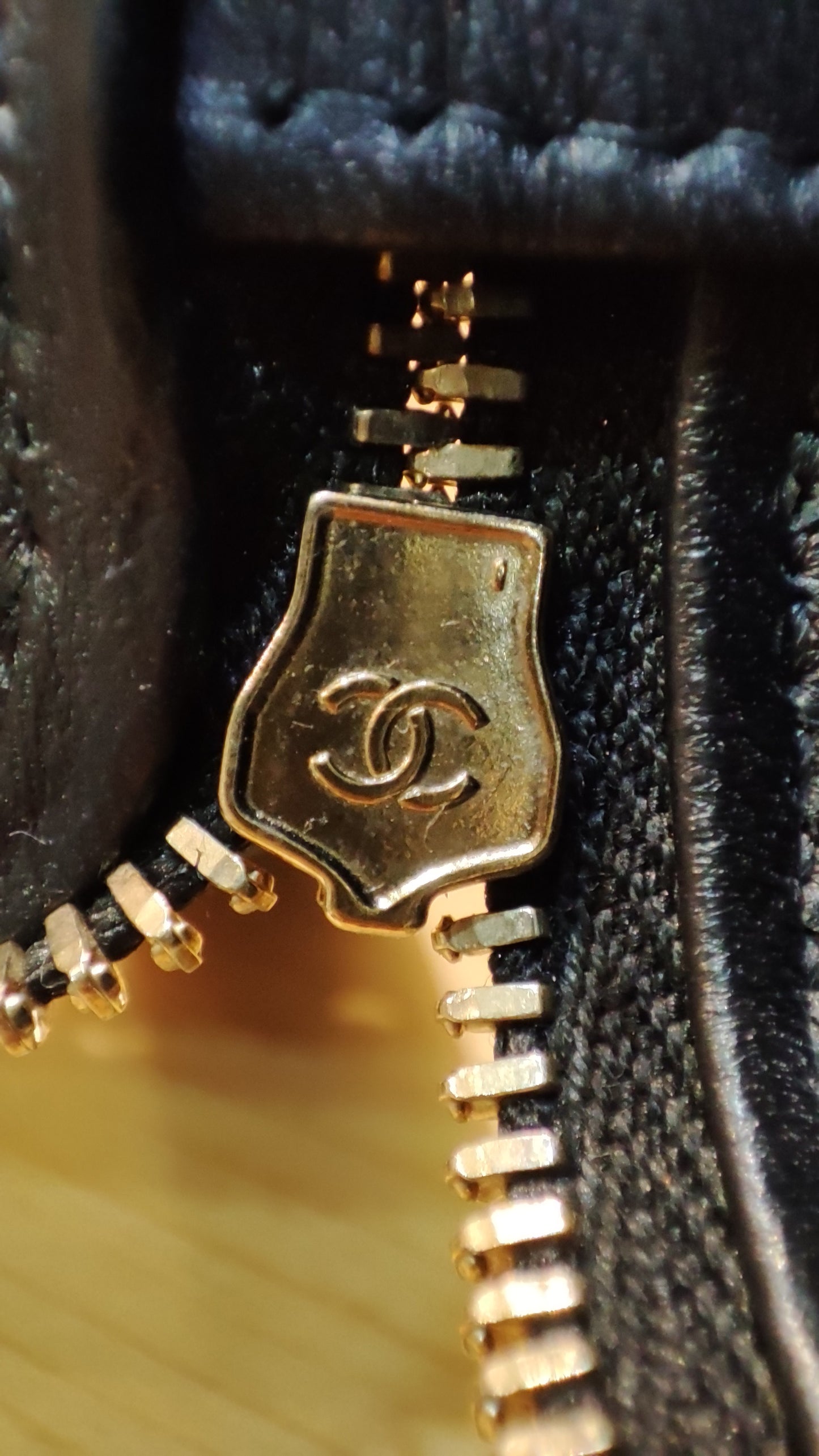 Chanel Quilted Lambskin Black Vanity Microchipped
