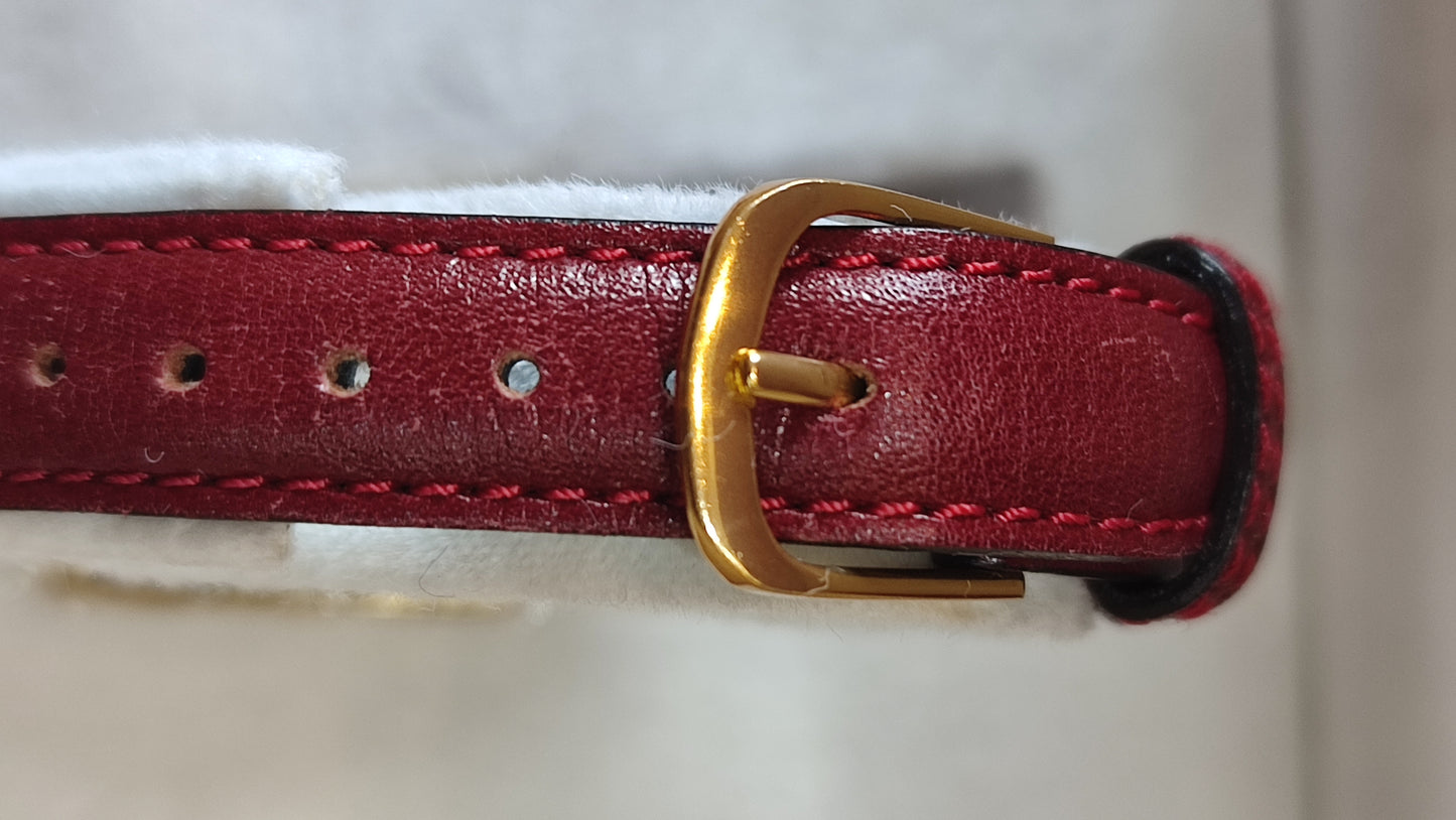Cartier Louie Tank Red Leather 20mm Watch