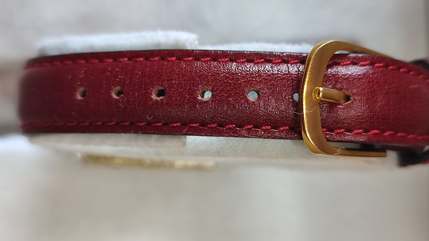 Cartier Louie Tank Red Leather 20mm Watch