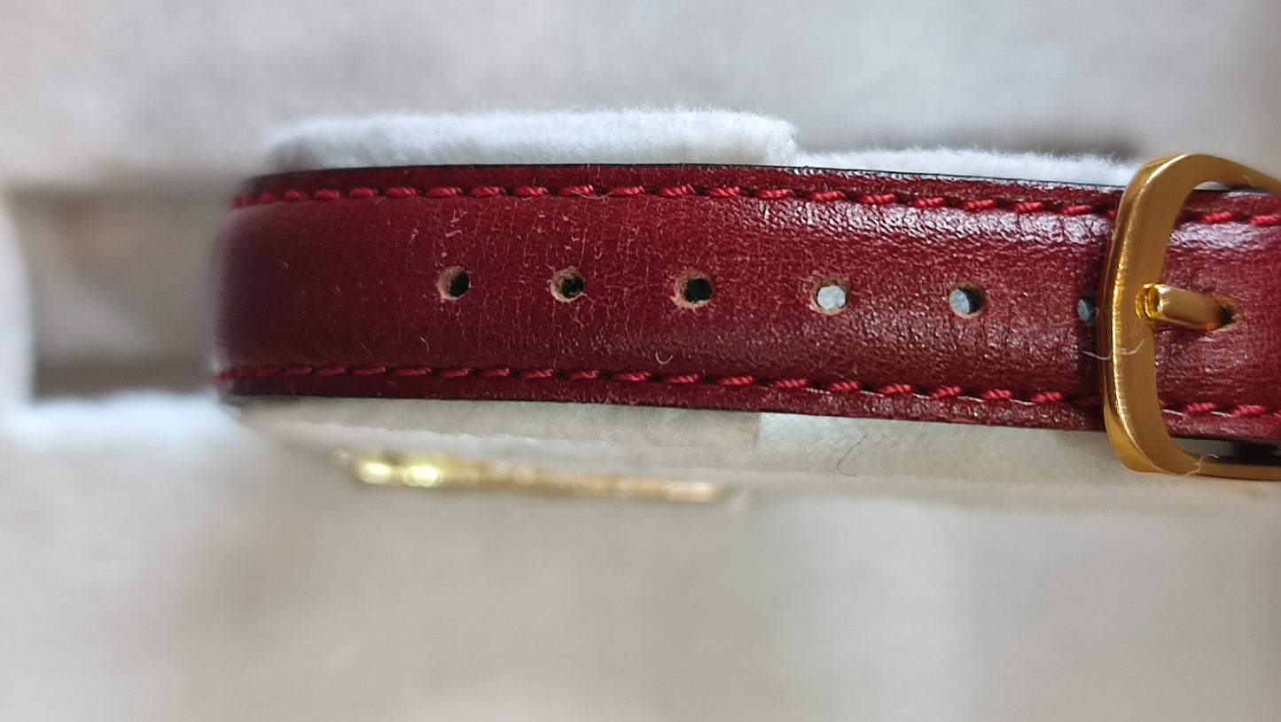 Cartier Louie Tank Red Leather 20mm Watch