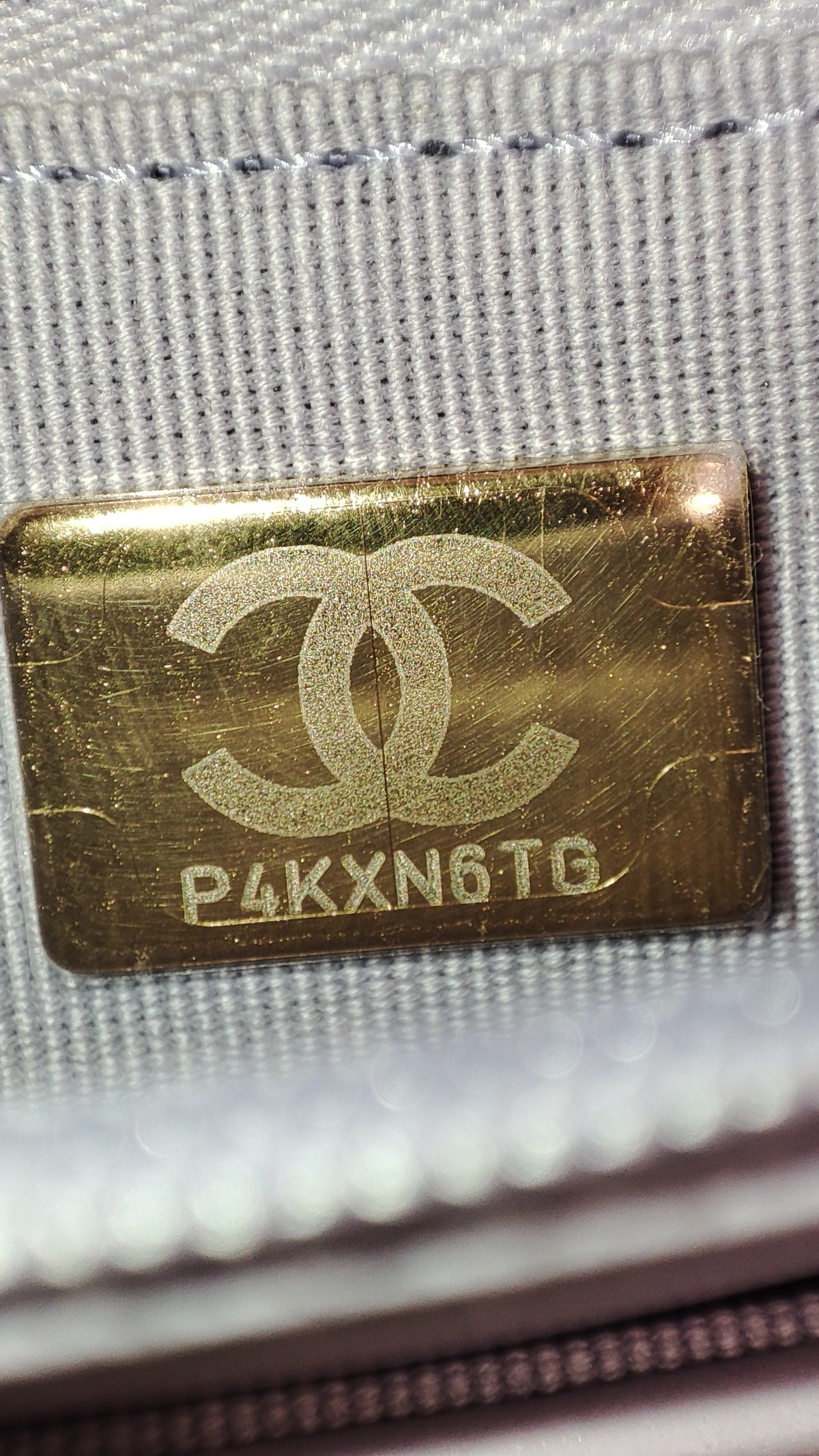 Chanel CC Wallet on Chain Lambskin Ribbon Strap Lavender Microchipped