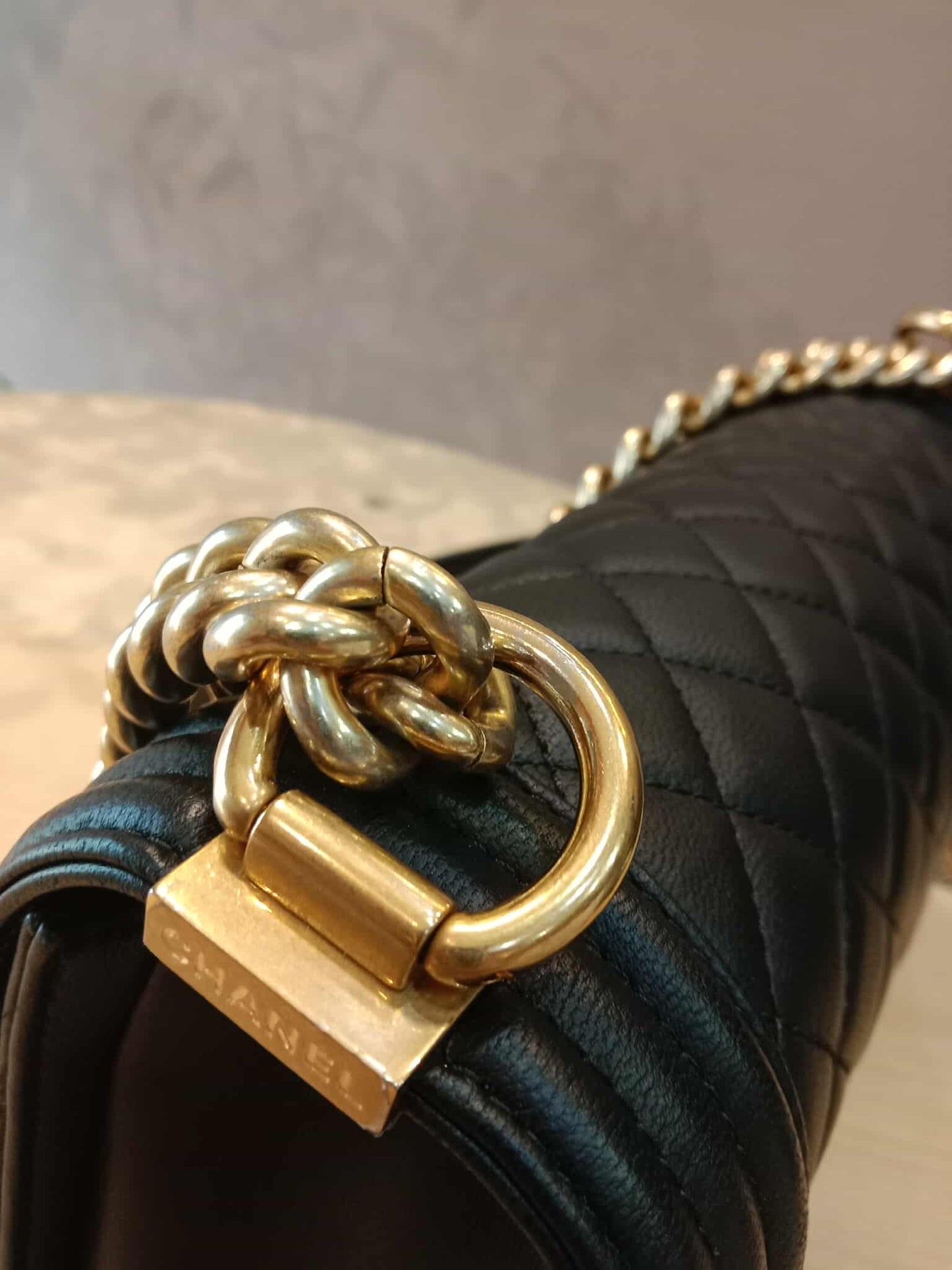 Chanel Leboy Quilted Lambskin Old Medium Black Series 23