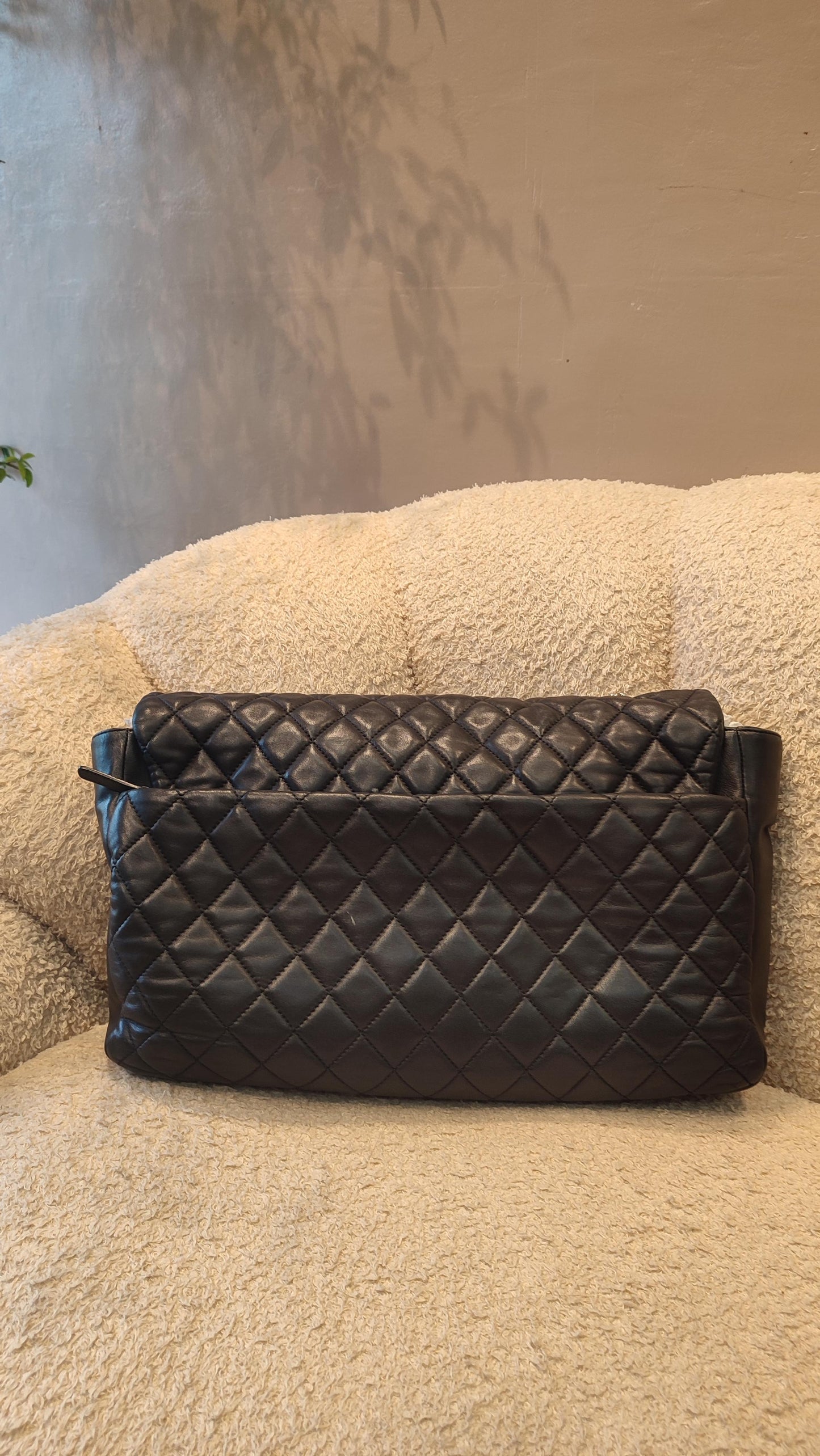 Chanel Coco Rain Single XXL Flap Lambskin Black Series 14
