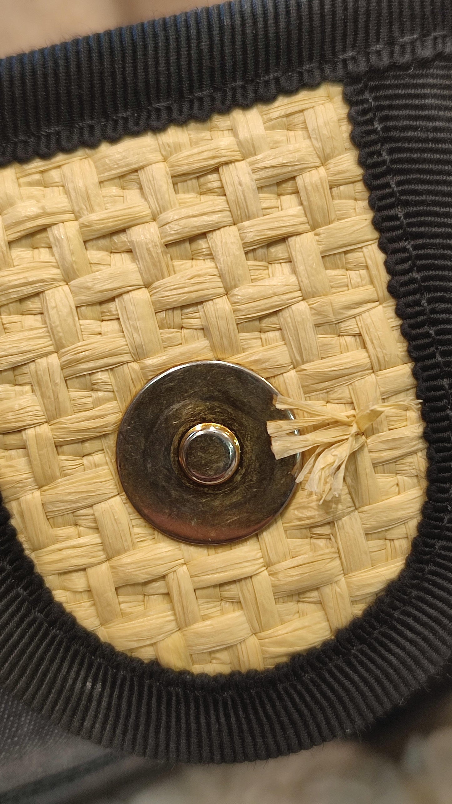 Chanel Deauville Raffia Series 30 Medium Beige/Black