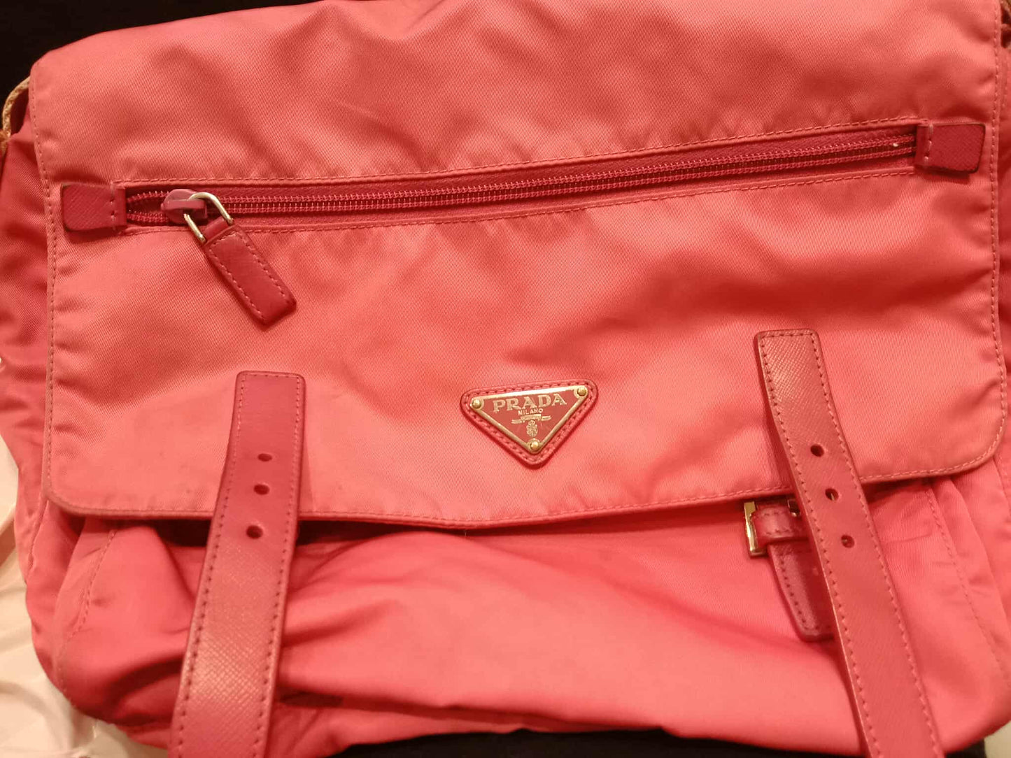 Prada Pink Tessuto Nylon/Leather Messenger Bag