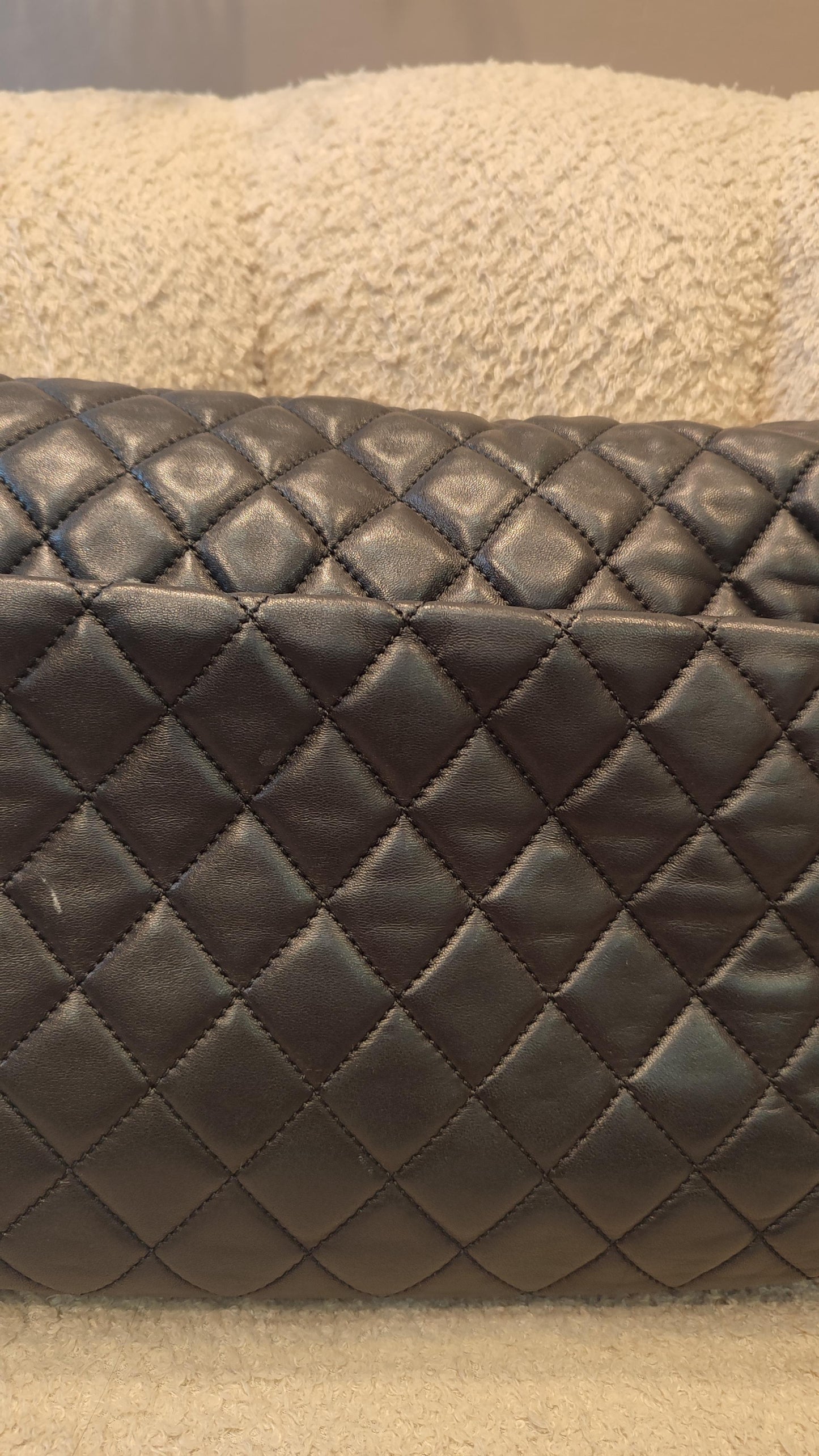 Chanel Coco Rain Single XXL Flap Lambskin Black Series 14