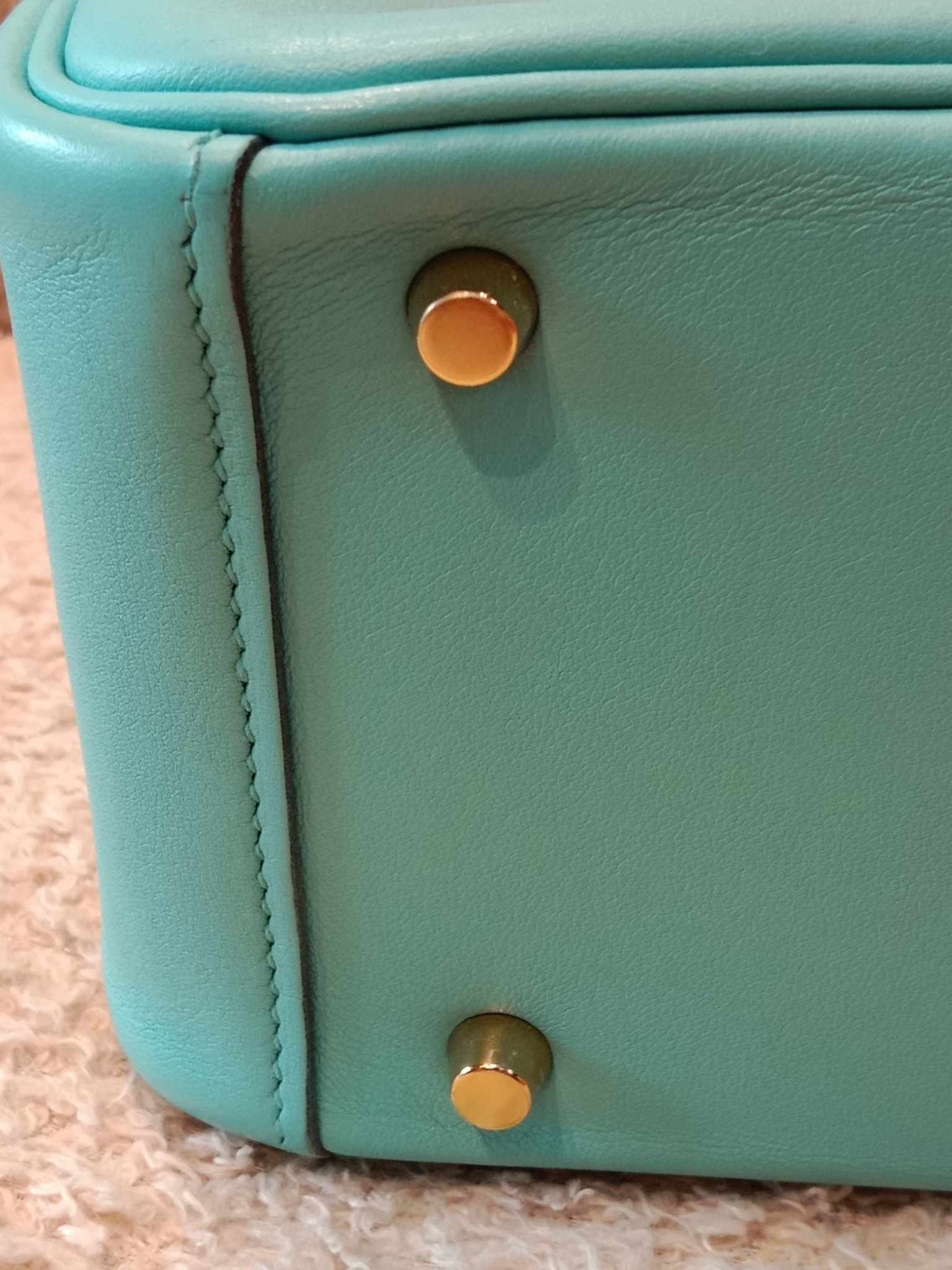 Hermes Mini Lindy Tiffany Blue Stamp Y 2020