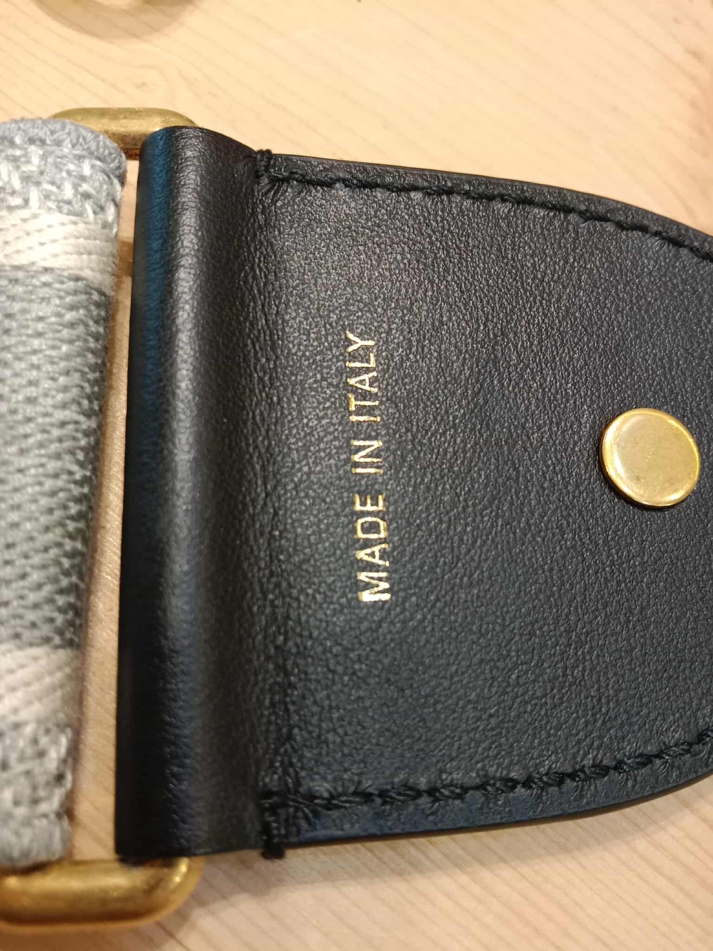 Dior Embroidered Logo Shoulder Strap
