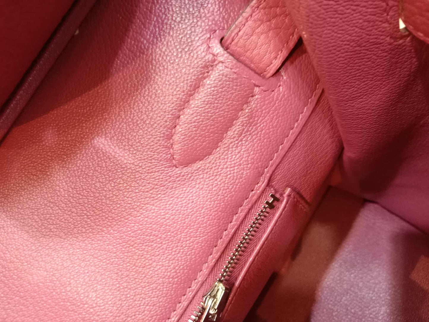 Hermes Birkin 35 Rose Poupre Clemence Stamp T 2015