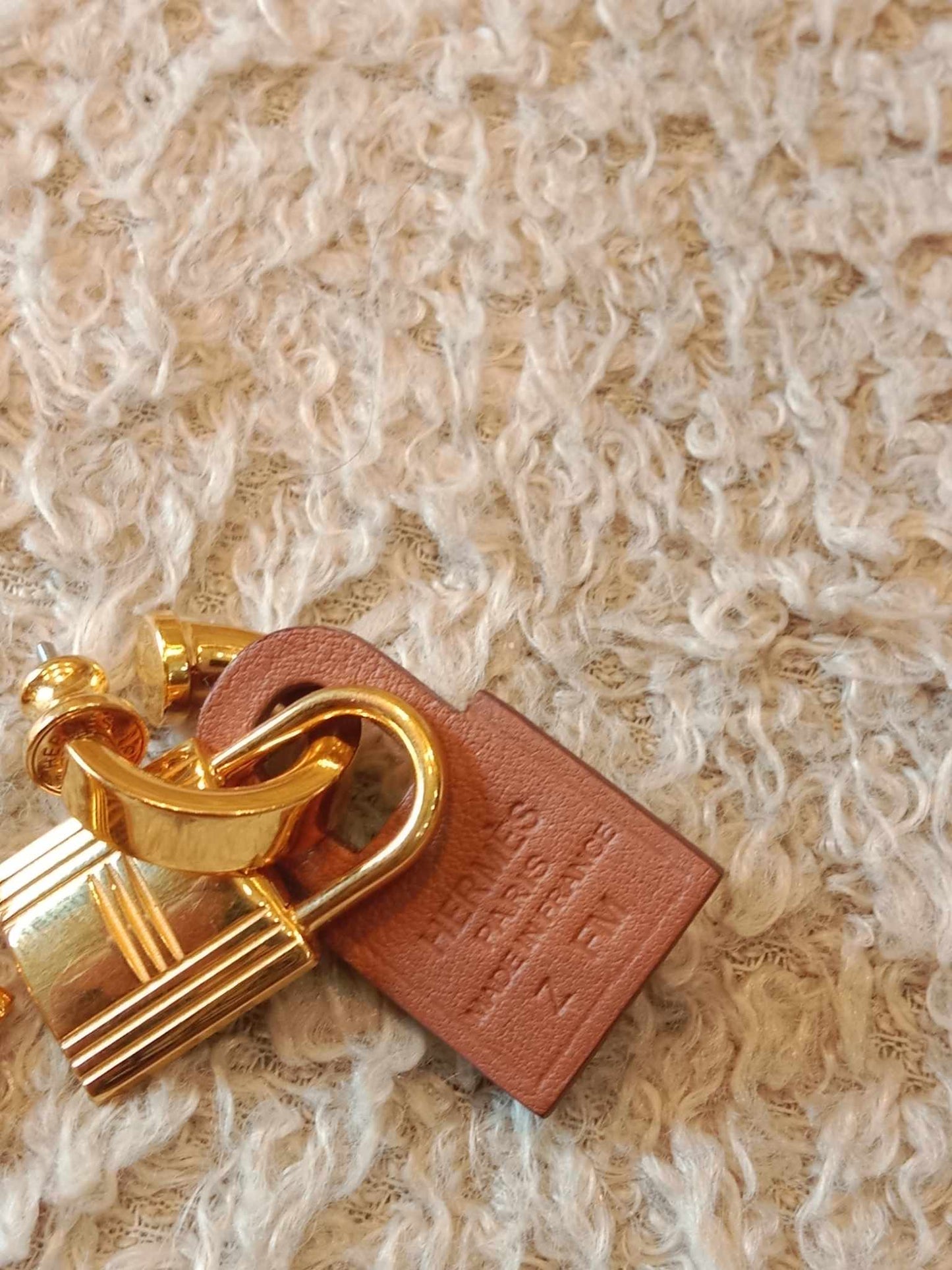 Hermes O'Kelly Gold on Gold Earrings Stamp Z 2021