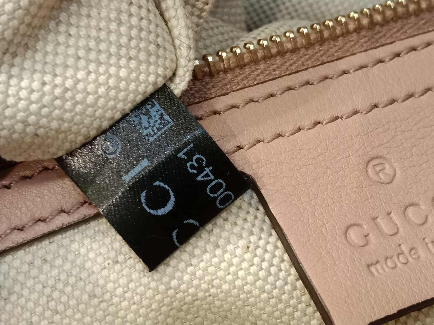 Gucci Beige Microguccissima Nice Patent Leather Satchel Bag