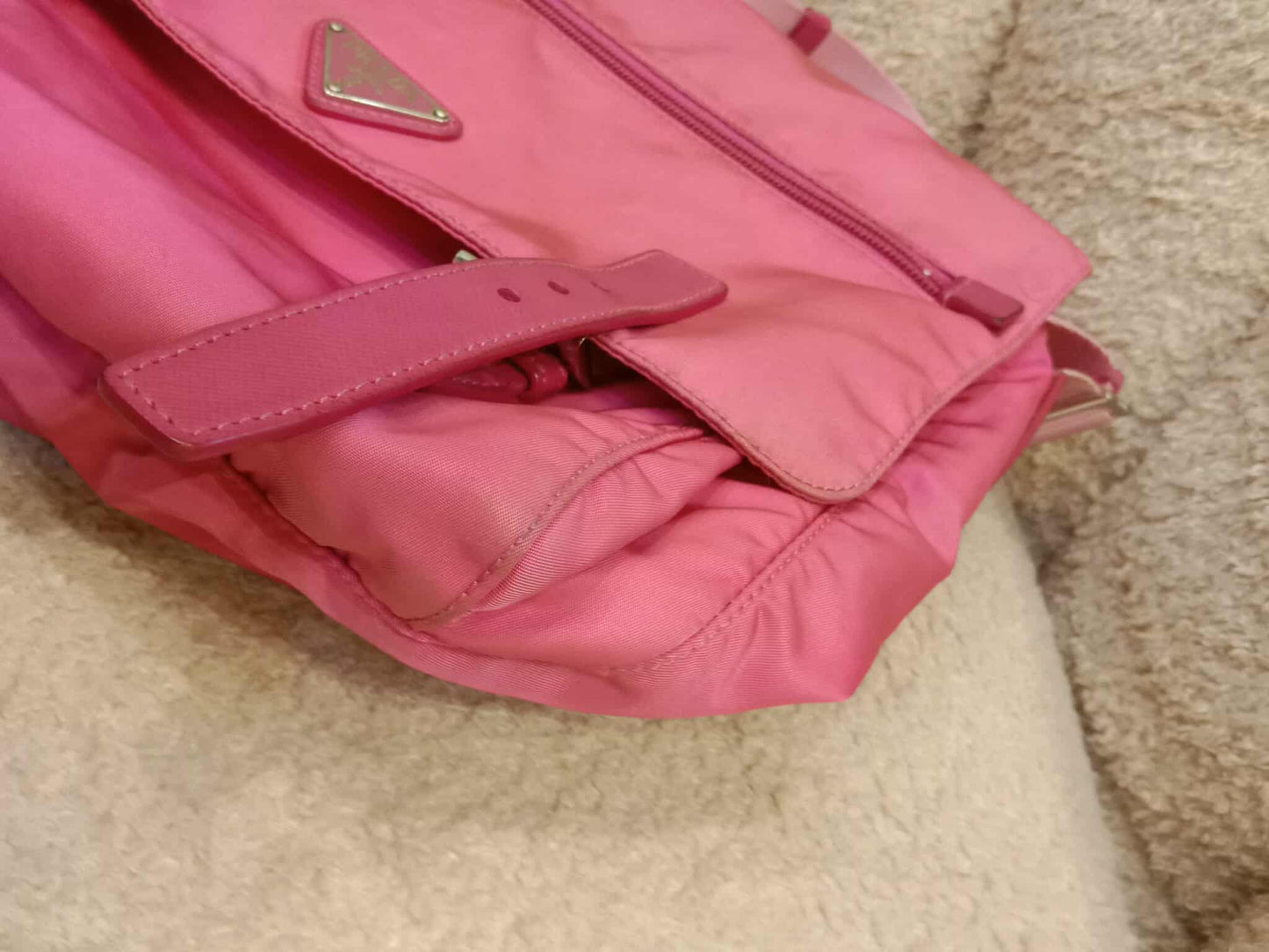 Prada Pink Tessuto Nylon/Leather Messenger Bag