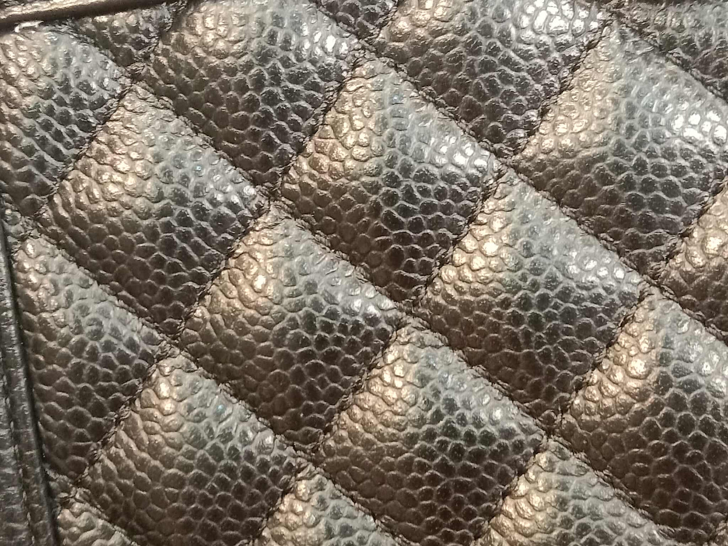 Chanel Leboy Old Medium Quilted Caviar Black Series 25
