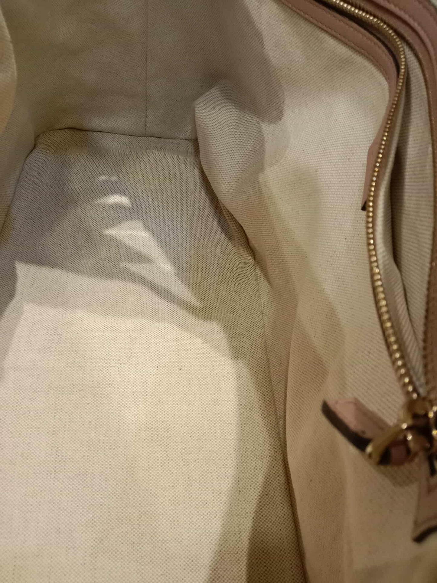 Gucci Beige Microguccissima Nice Patent Leather Satchel Bag