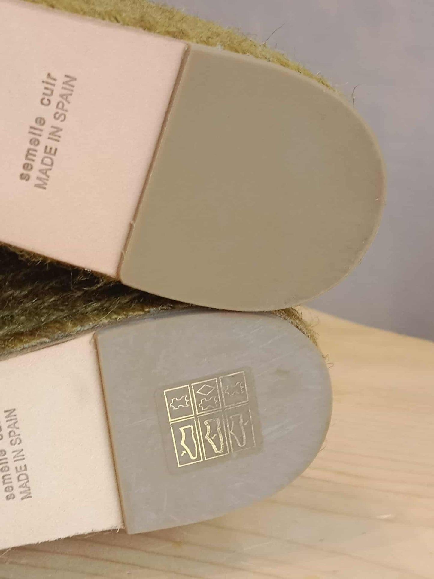 Hermes Espadrille Wedge Sandals Khaki SIze 37