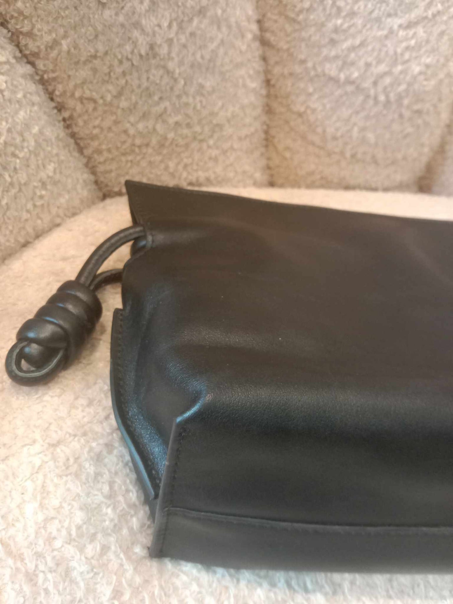 Loewe Flamenco Knot Clutch Calfskin Black