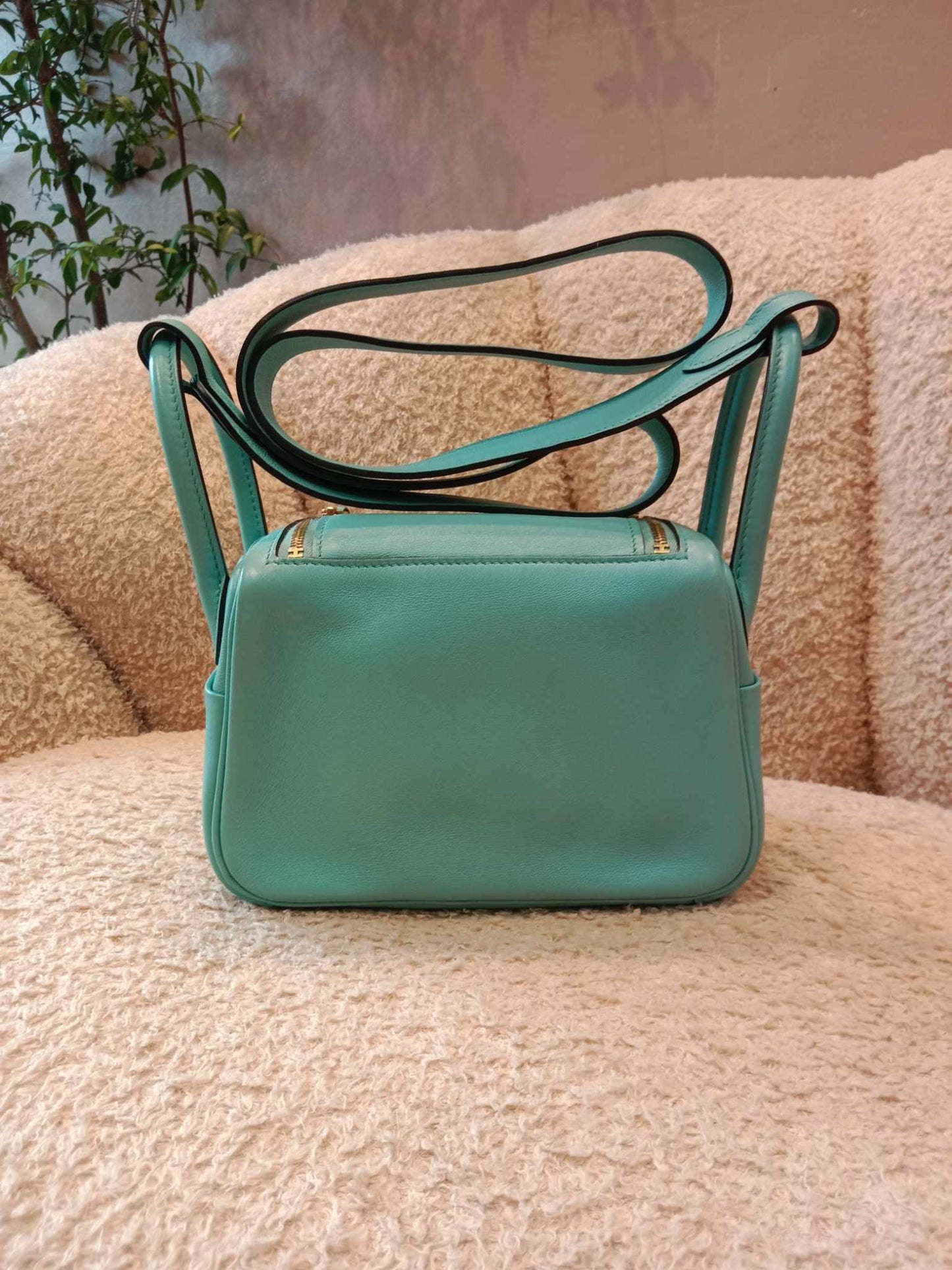 Hermes Mini Lindy Tiffany Blue Stamp Y 2020