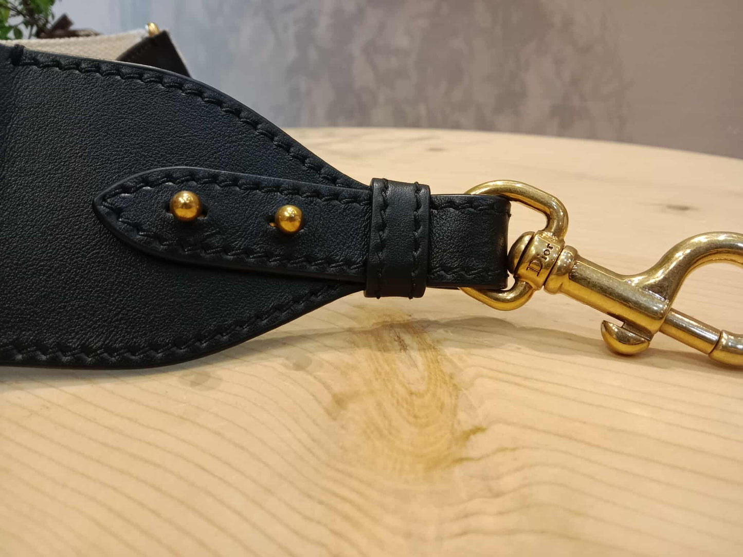 Dior Embroidered Logo Shoulder Strap