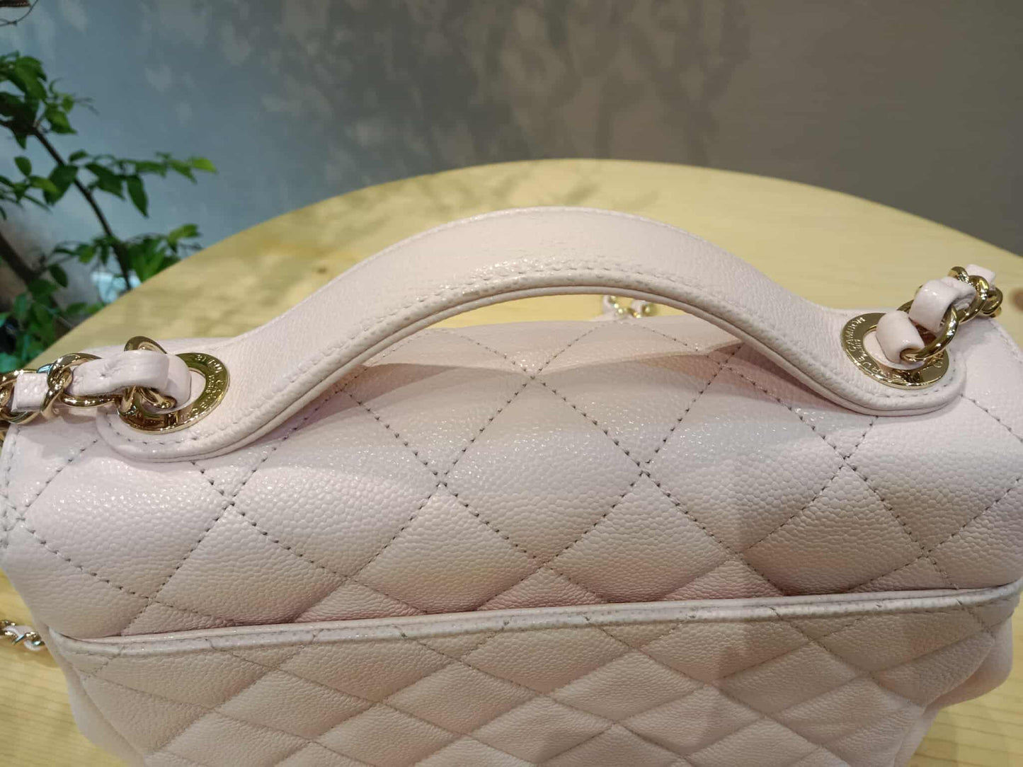 Chanel Business Affinity Light Pink Caviar Medium Microchipped