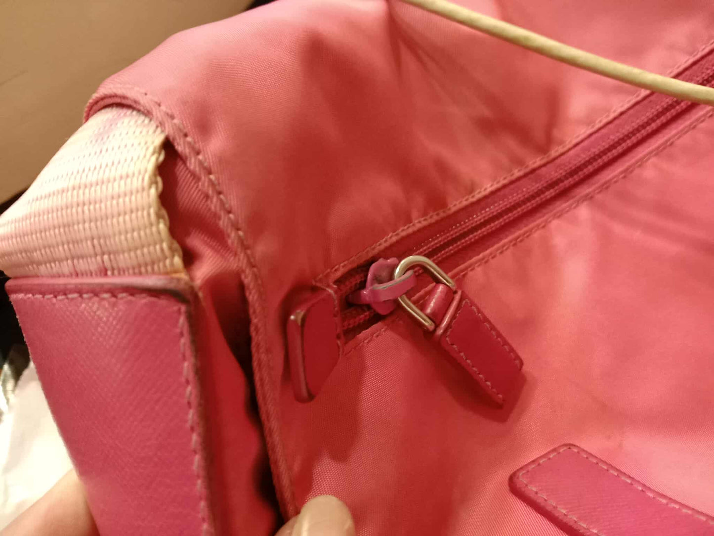 Prada Pink Tessuto Nylon/Leather Messenger Bag