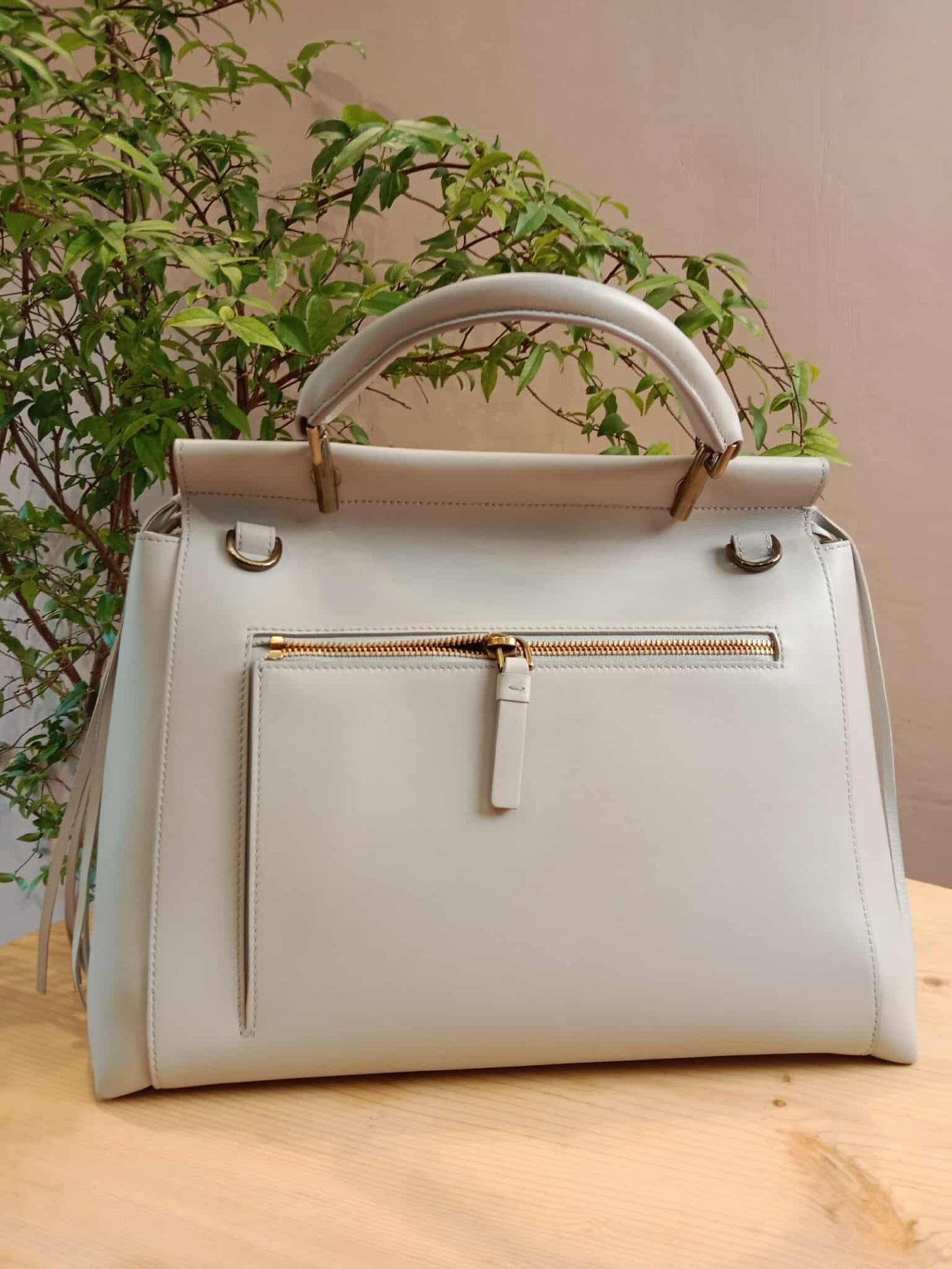 Roger Vivier Gray Frill Bag
