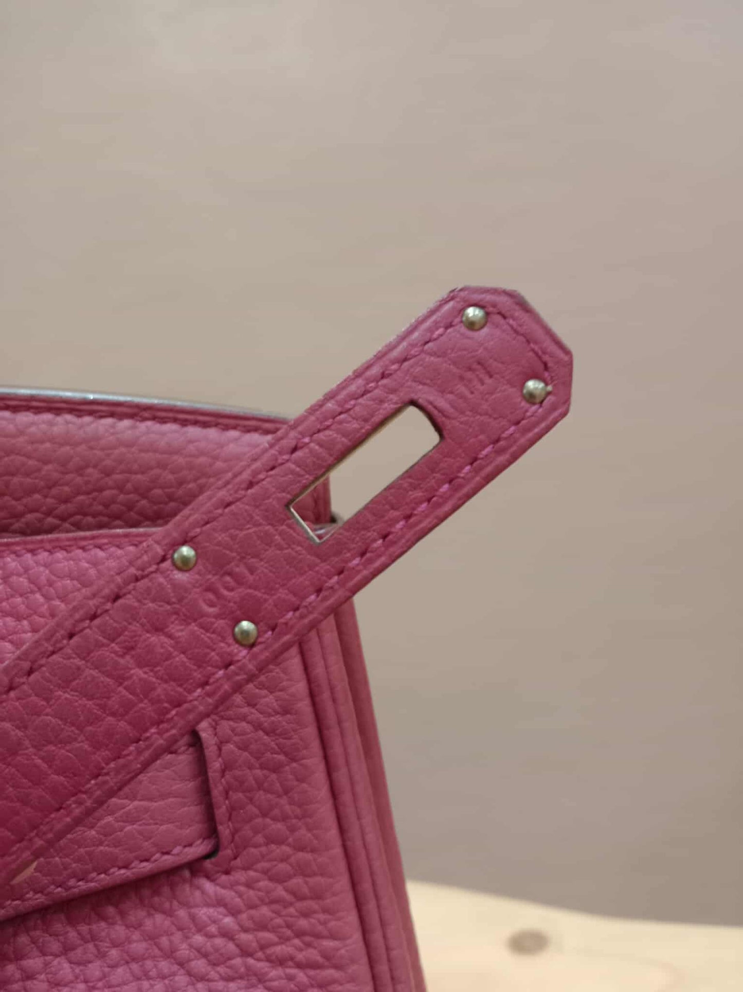 Hermes Birkin 35 Rose Poupre Clemence Stamp T 2015