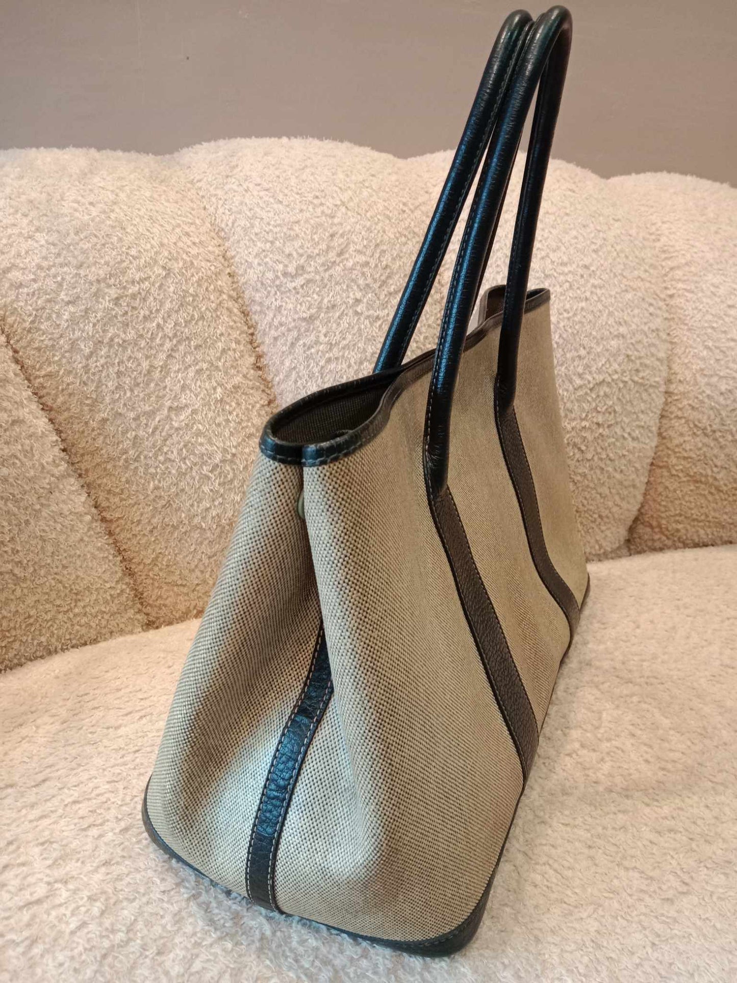 Hermes GPT 36 Canvas Beige/Brown Stamp F Square 2002