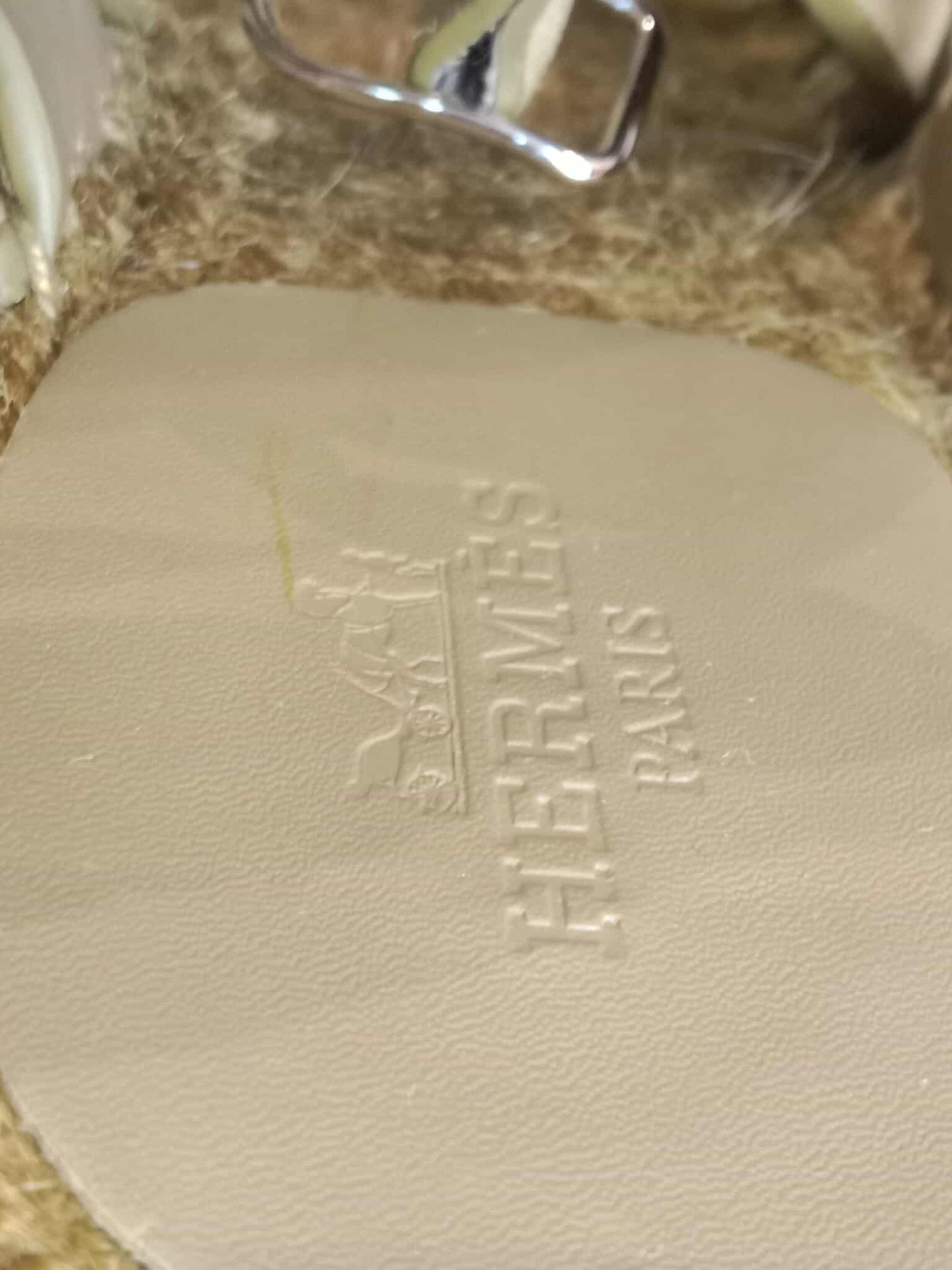Hermes Espadrille Wedge Sandals Khaki SIze 37