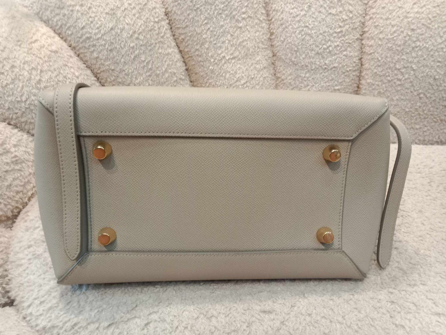 Celine Grained Calfskin 2-Way Micro Belt Bag Taupe