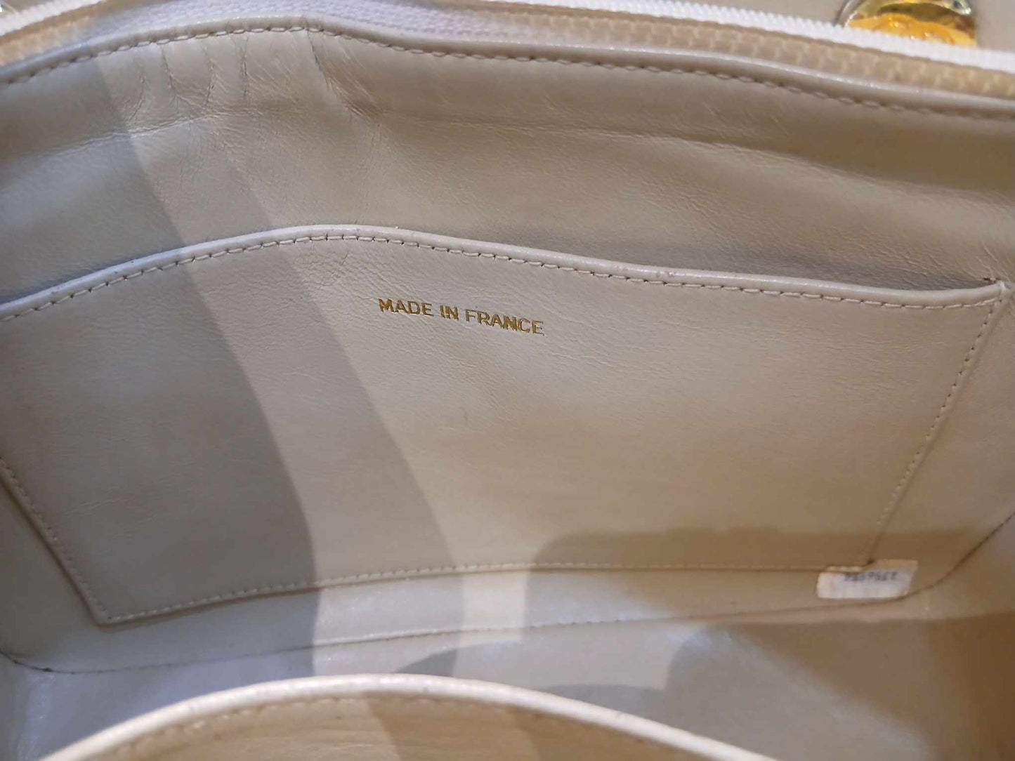 Chanel Vintage Beige Lambskin Bag Series 1
