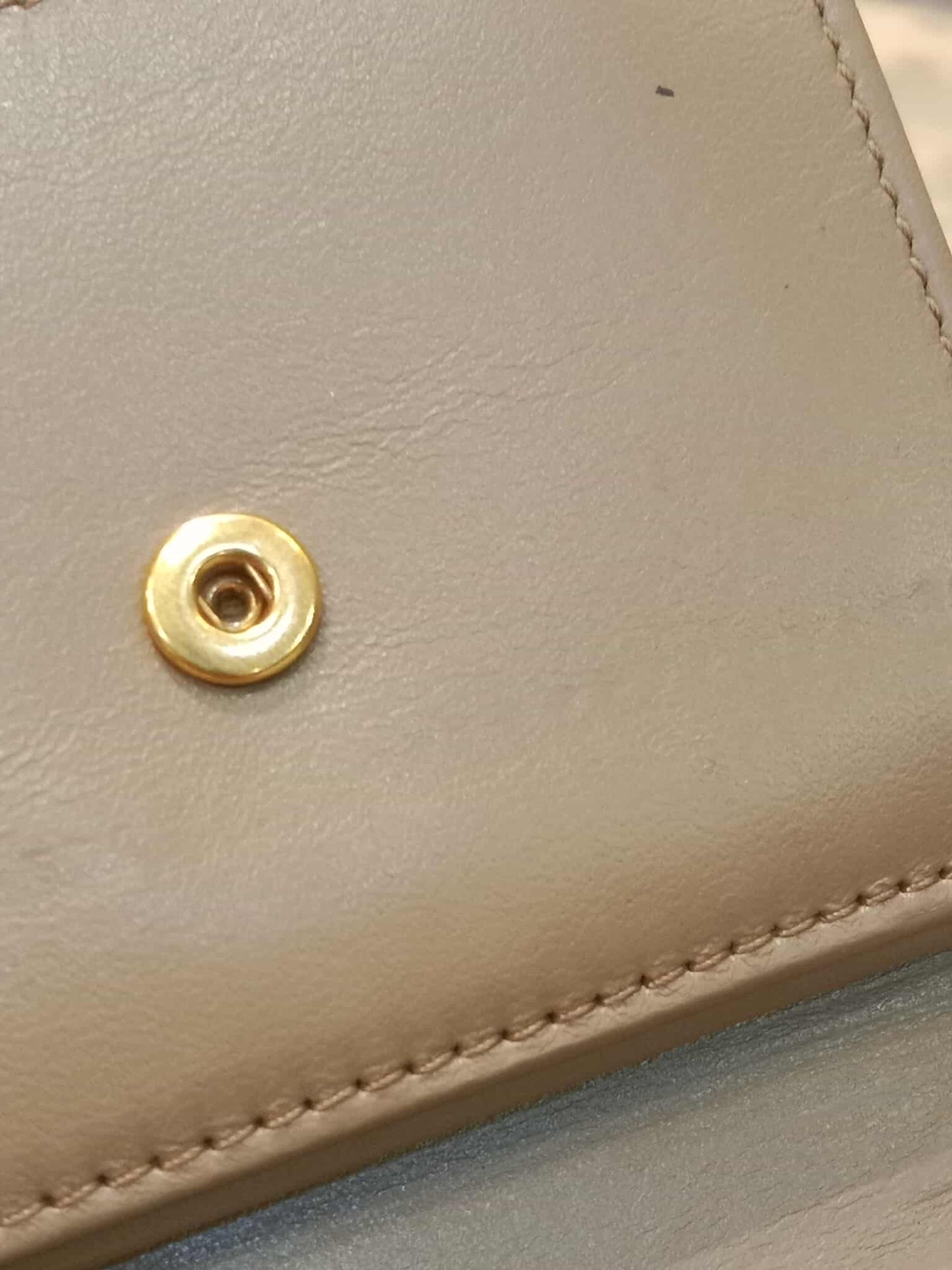 Celine Beige Trifold Wallet