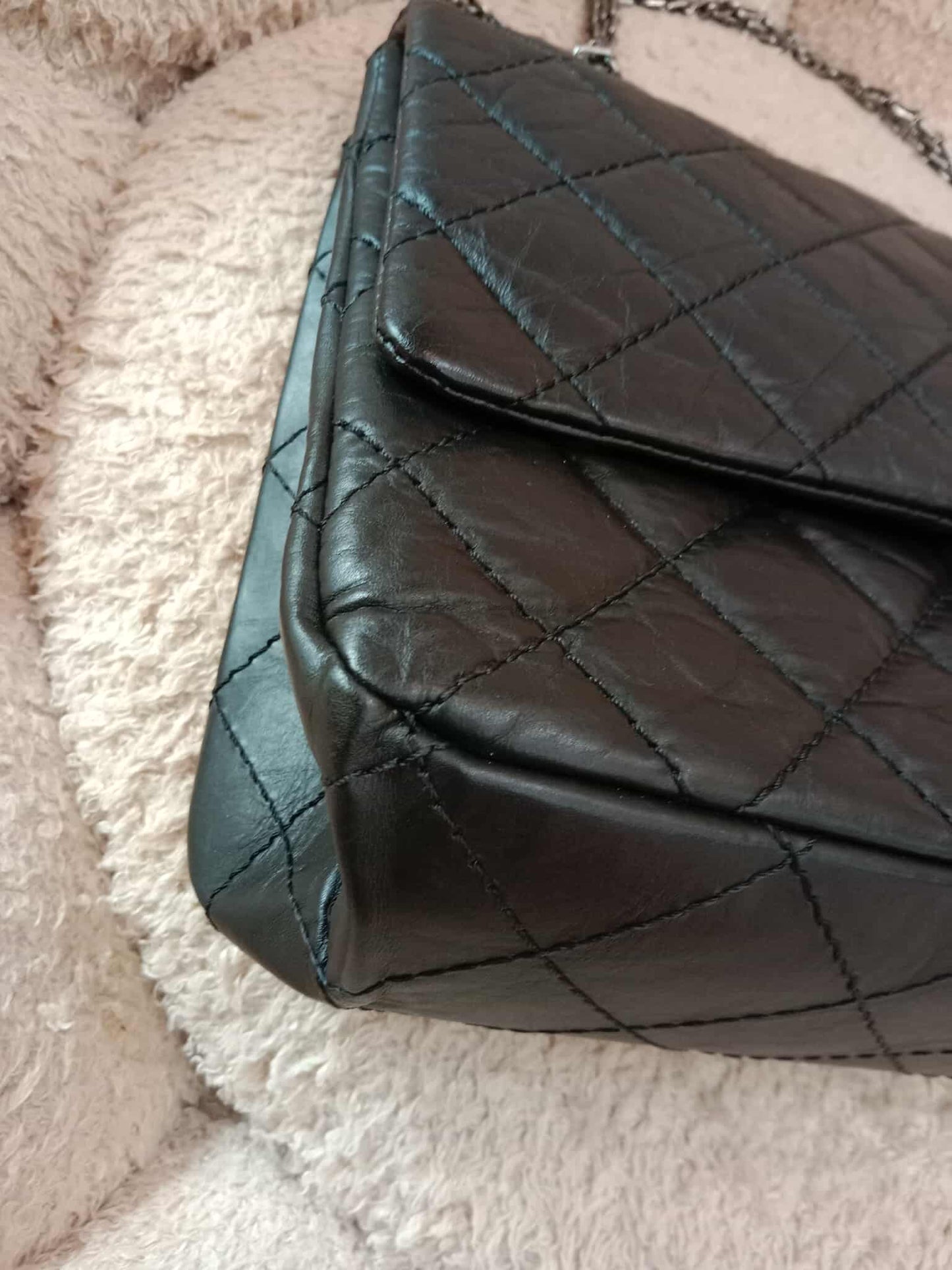 Chanel Reissue Mademoiselle Double Flap Black Calfskin Series 14