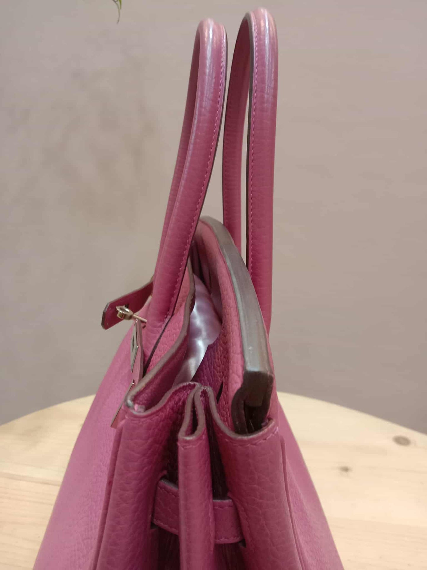 Hermes Birkin 35 Rose Poupre Clemence Stamp T 2015