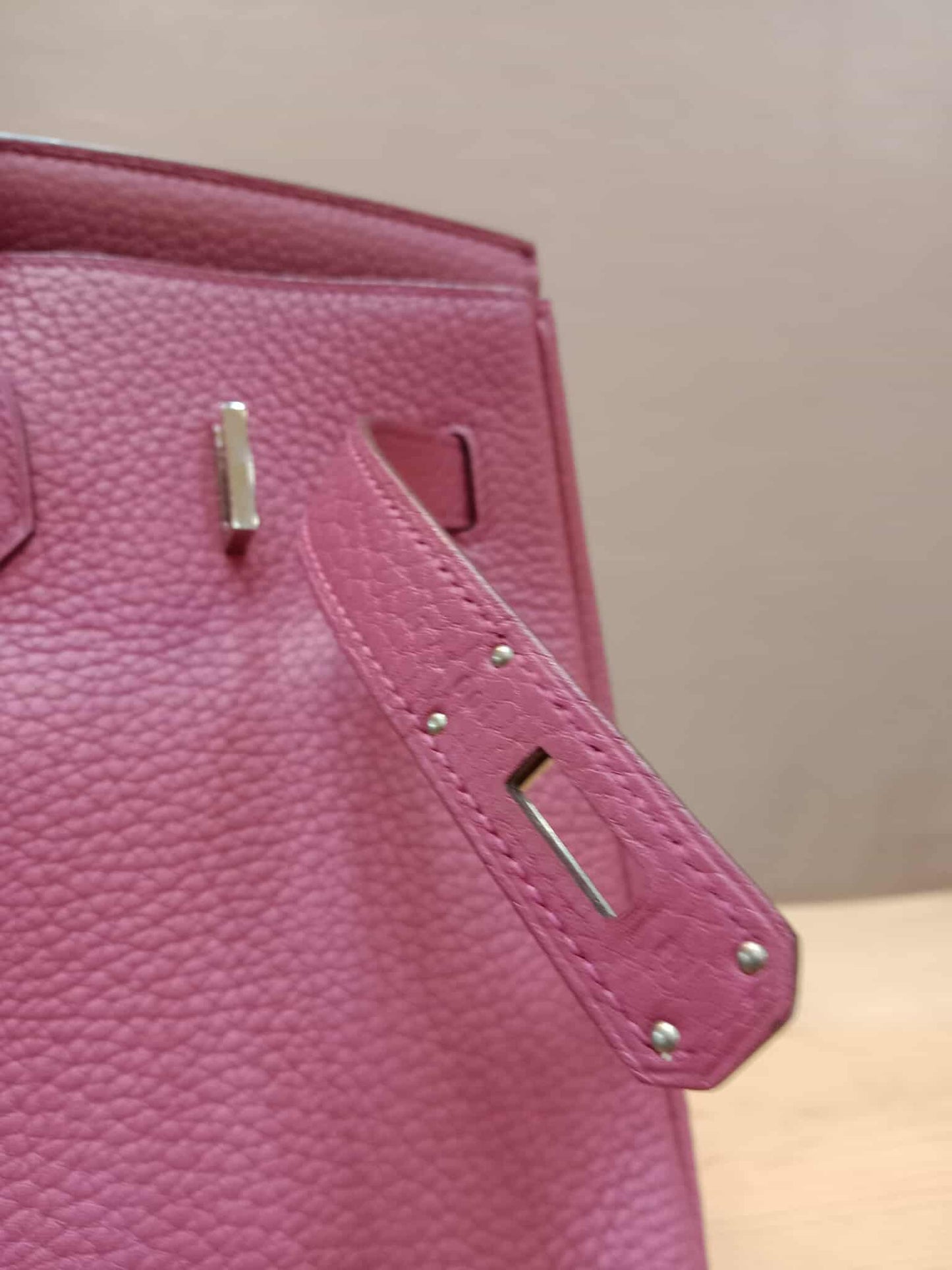 Hermes Birkin 35 Rose Poupre Clemence Stamp T 2015