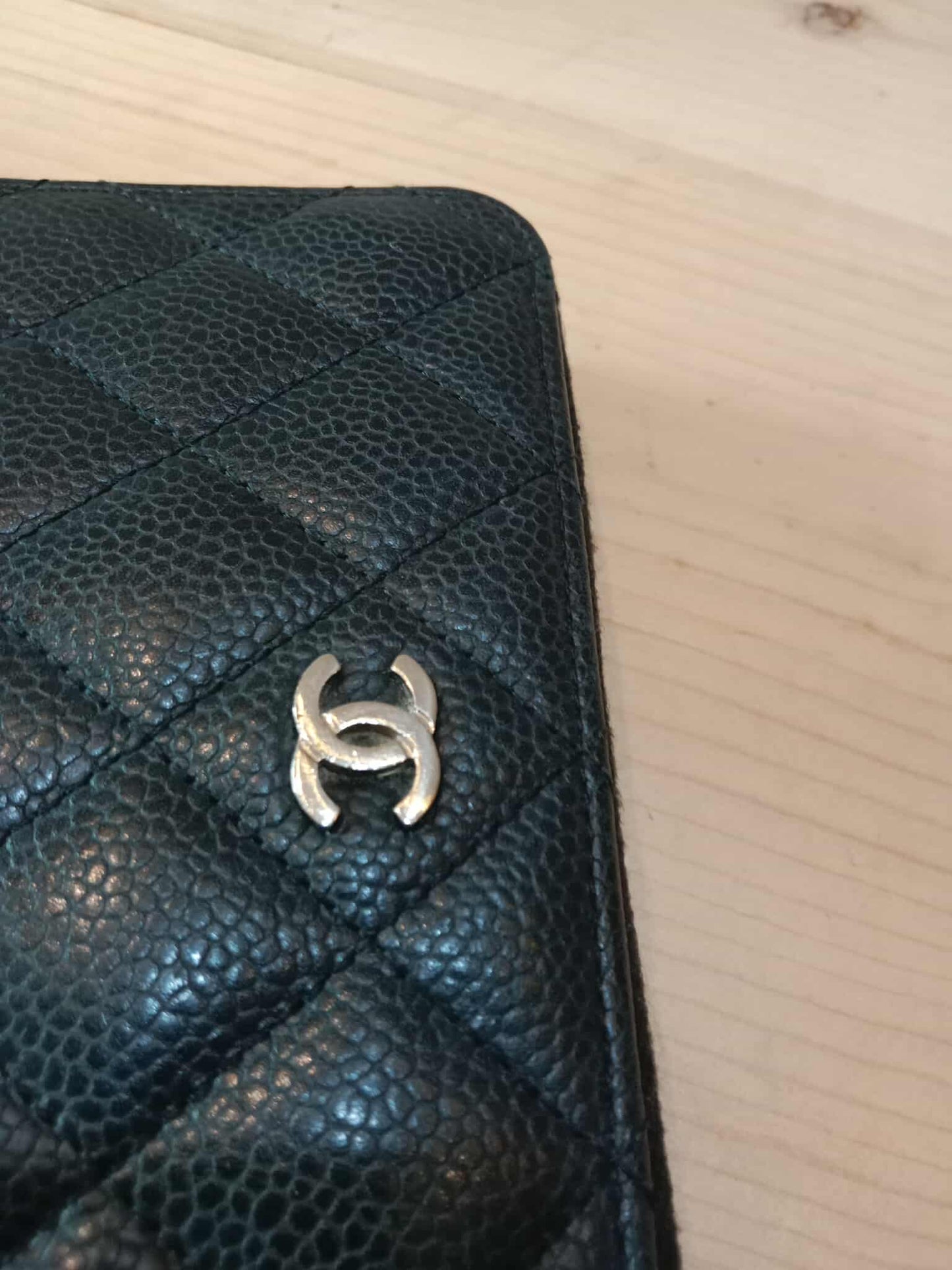 Chanel Long Zipped Wallet Caviar Black Series 19