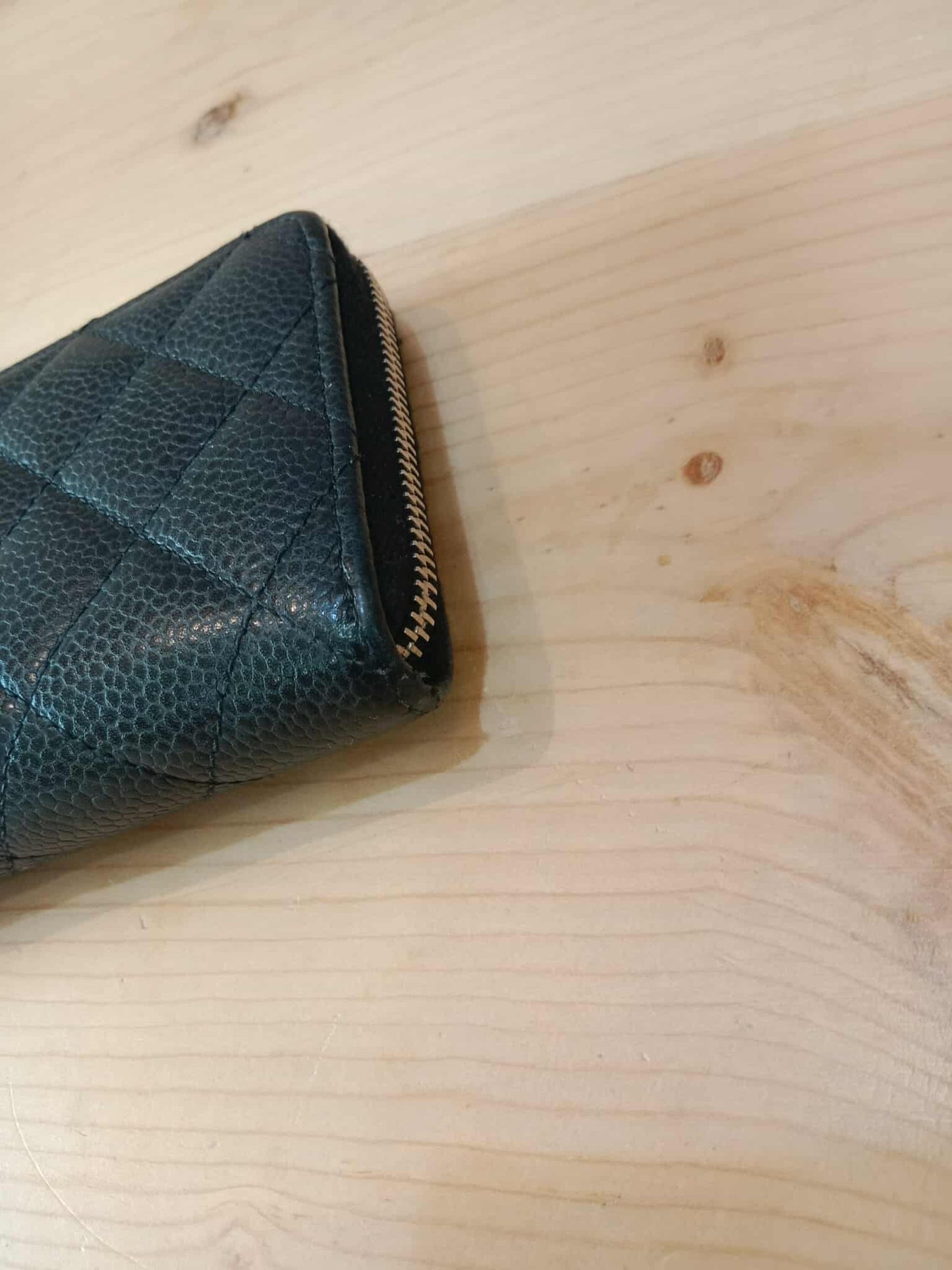 Chanel Long Zipped Wallet Caviar Black Series 19