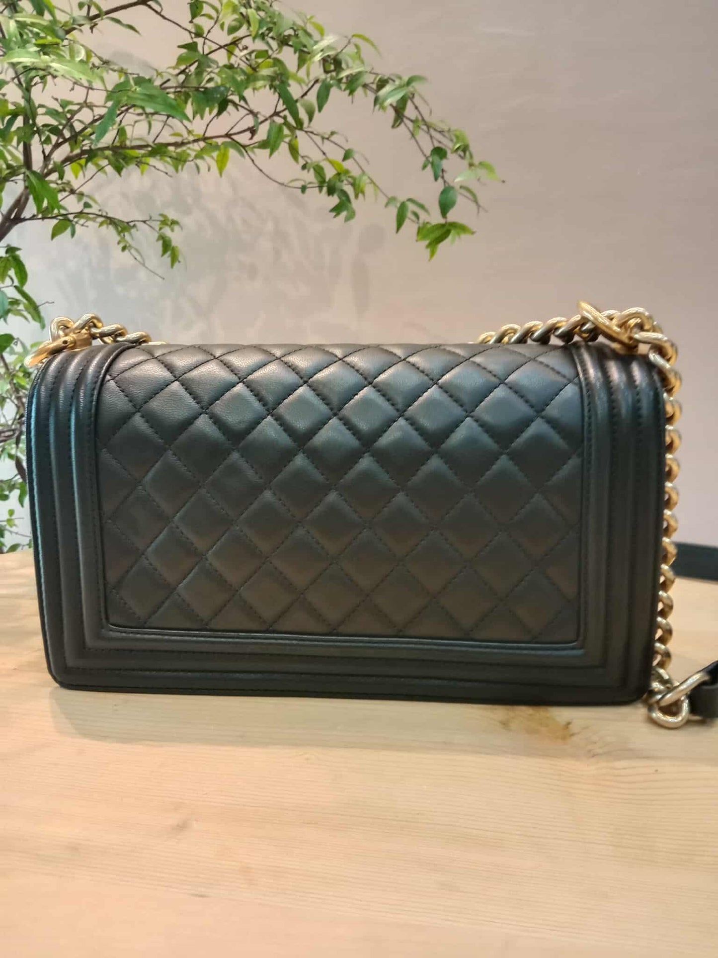Chanel Leboy Quilted Lambskin Old Medium Black Series 23