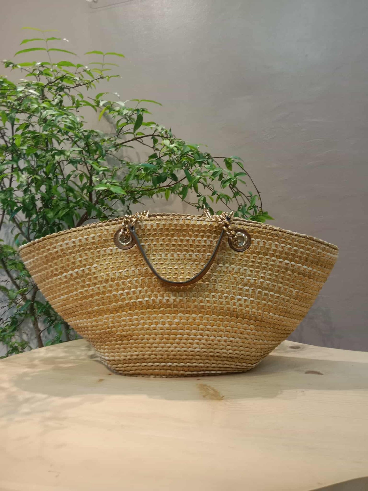 Jimmy Choo Mari Woven Raffia Tote Handbag