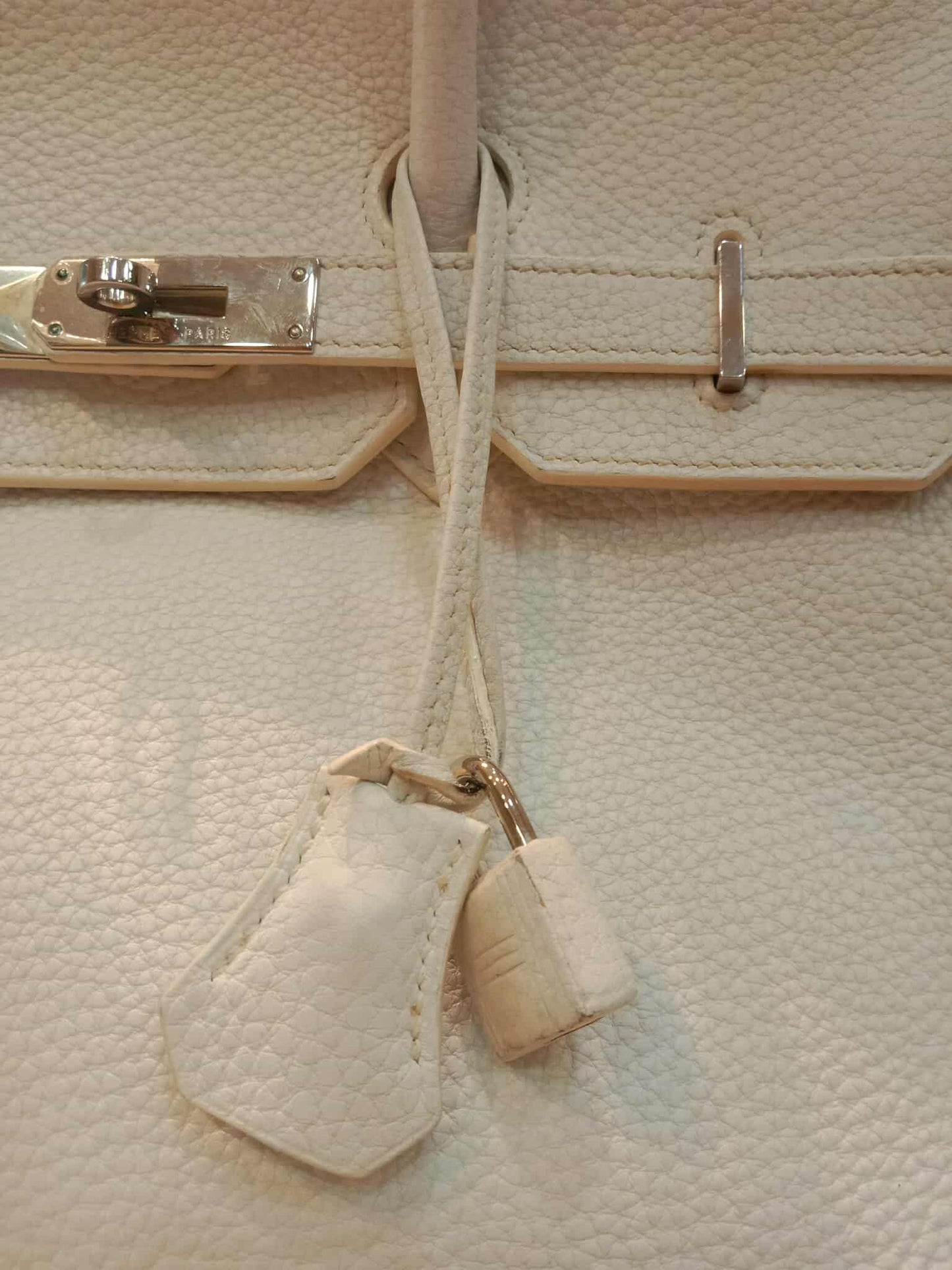 Hermes Birkin 35 White Clemence Stamp N Square 2010