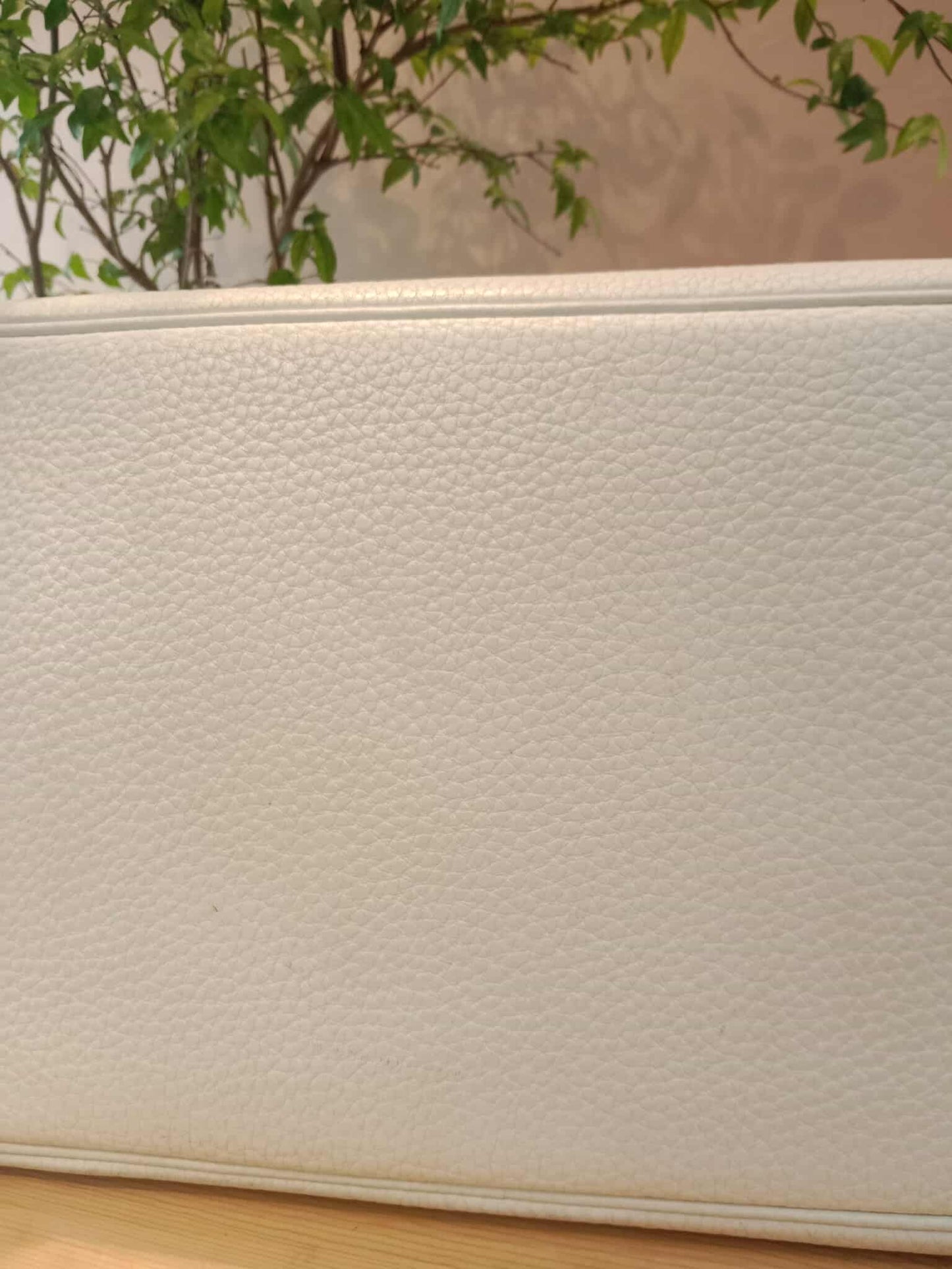 Hermes Birkin 35 White Clemence Stamp N Square 2010