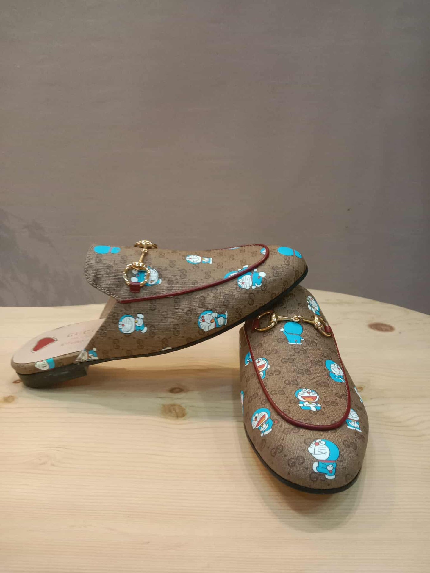 Gucci Doraemon Collaboration Horsebit Mules Size 37