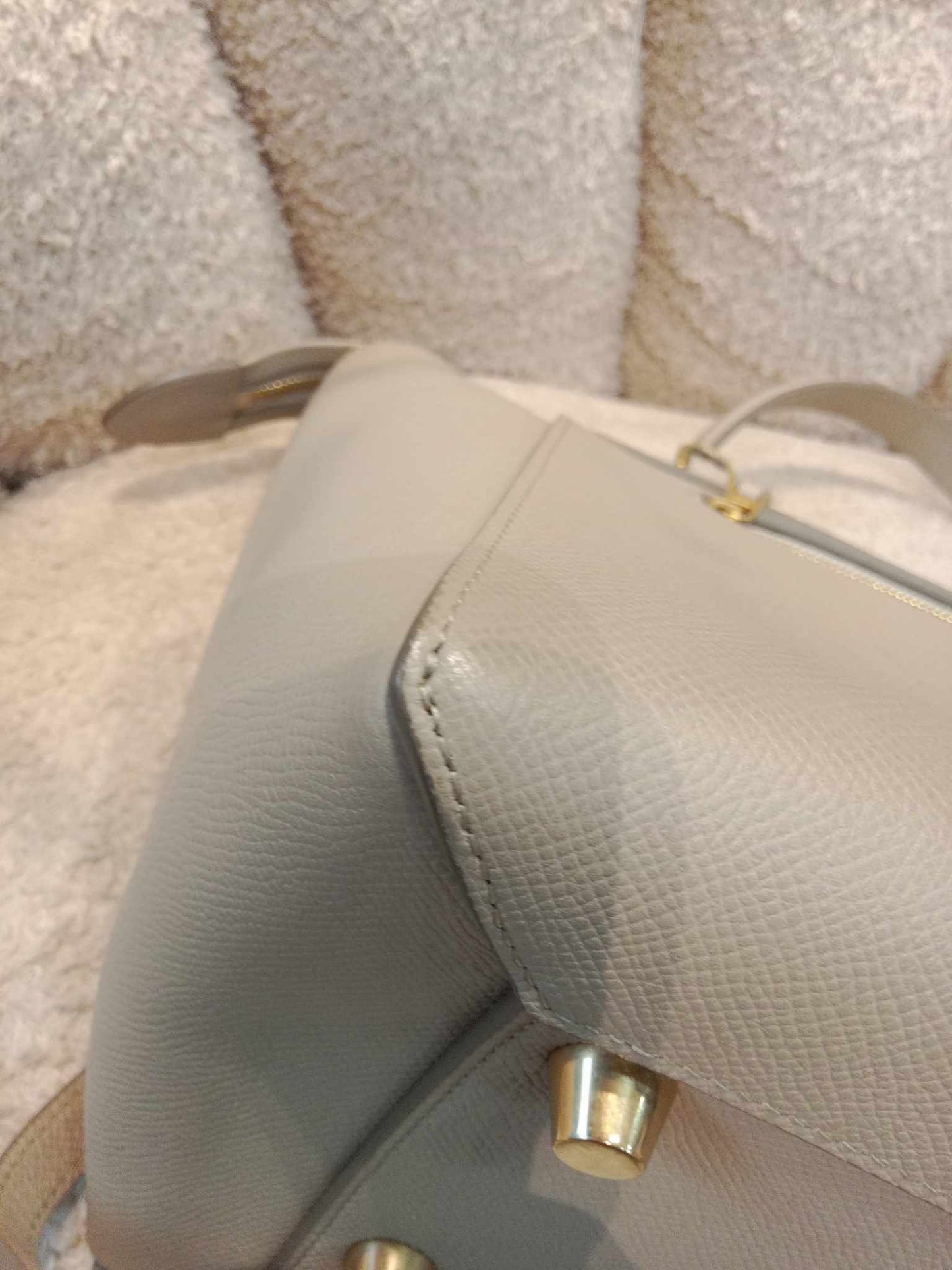 Celine Grained Calfskin 2-Way Micro Belt Bag Taupe