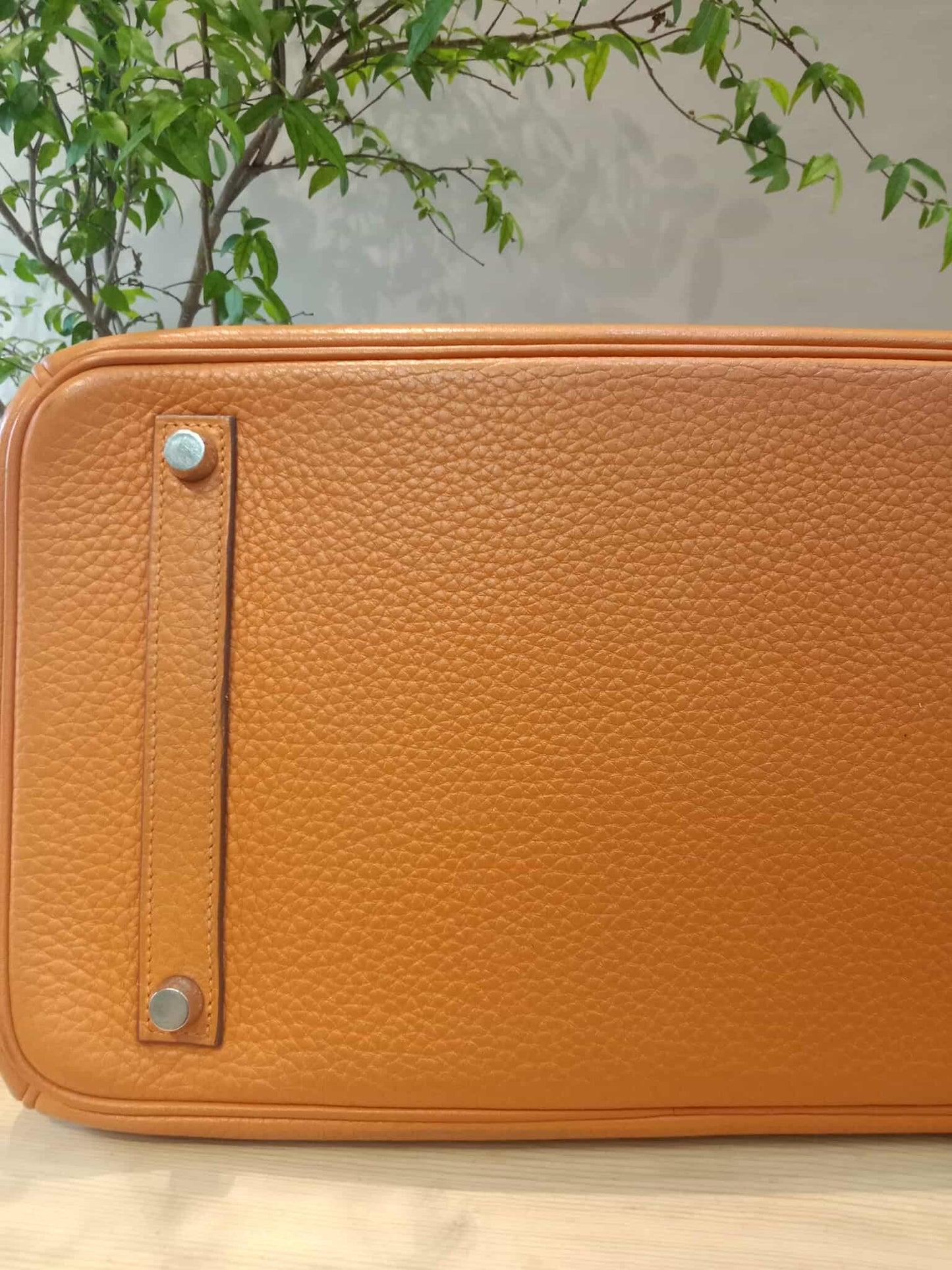 Hermes Birkin 35 Poppy Orange Clemence Stamp L Square 2008